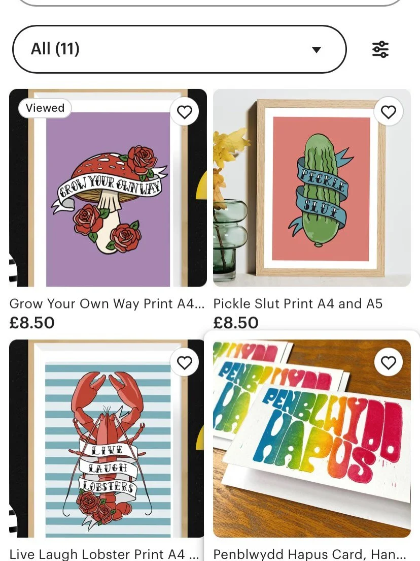 My first new prints are now available on my Etsy shop! 

#lobster #toadstool #mushroom #pickle #gherkin