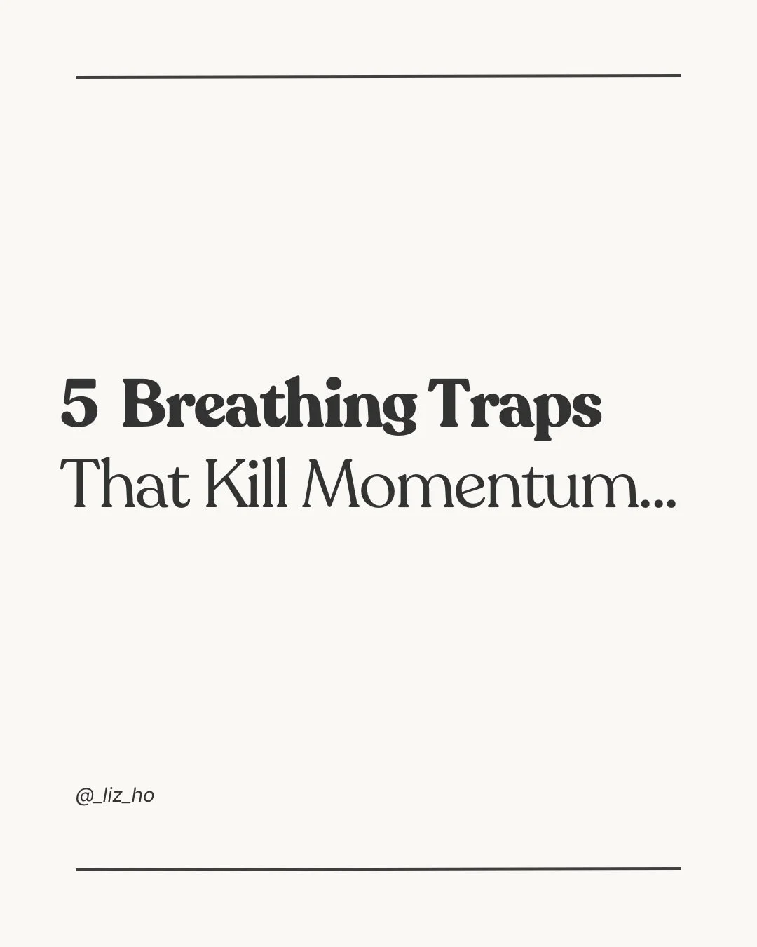 Are you falling into these 5 breath training traps?

Which one do you do the most?

#performancebreathwork #nervoussystemtraining #athletedevelopment