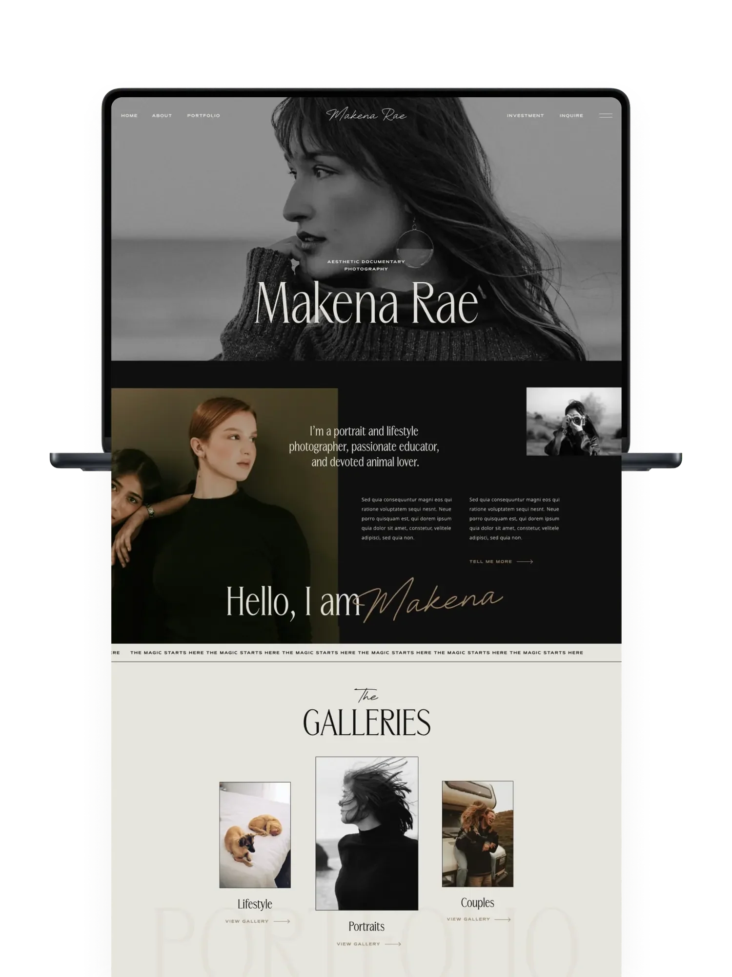 MAKENA RAE Showit Template