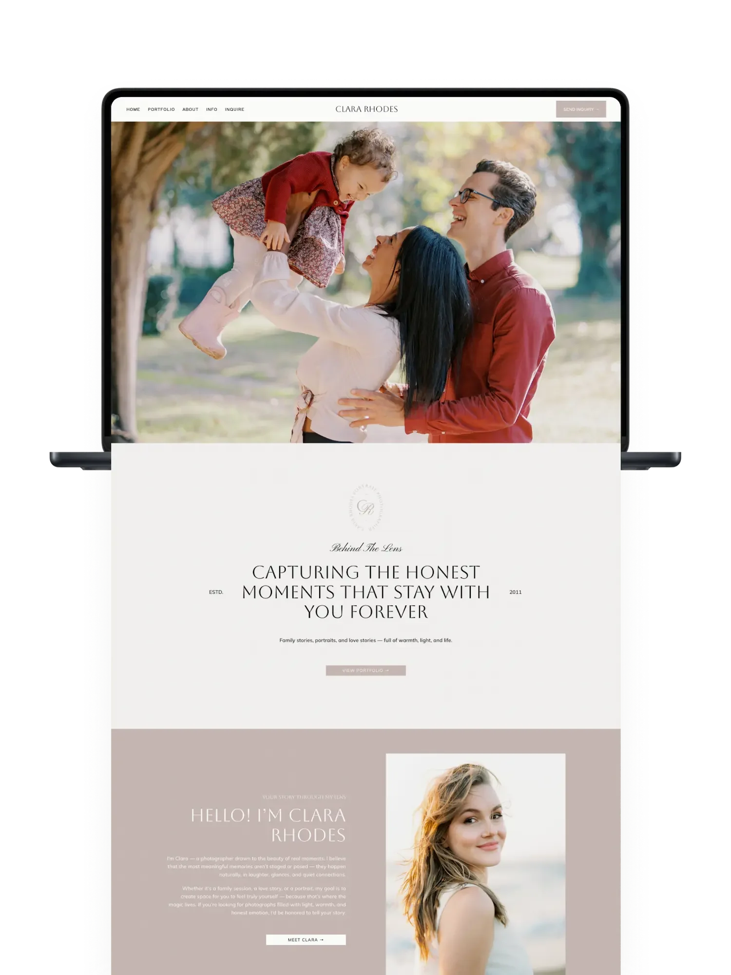 CLARA RHODES Squarespace Template