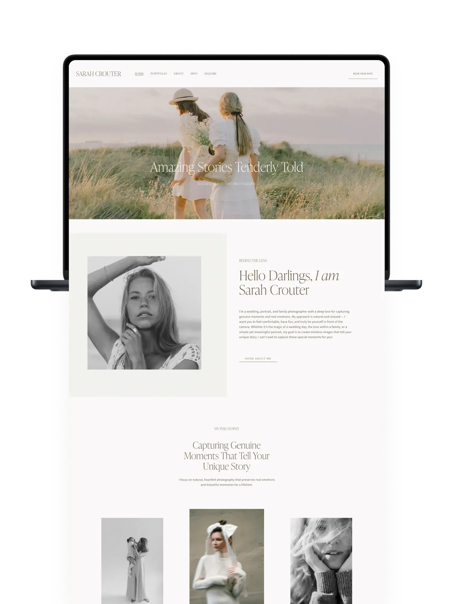 SARAH CROUTER Squarespace Template