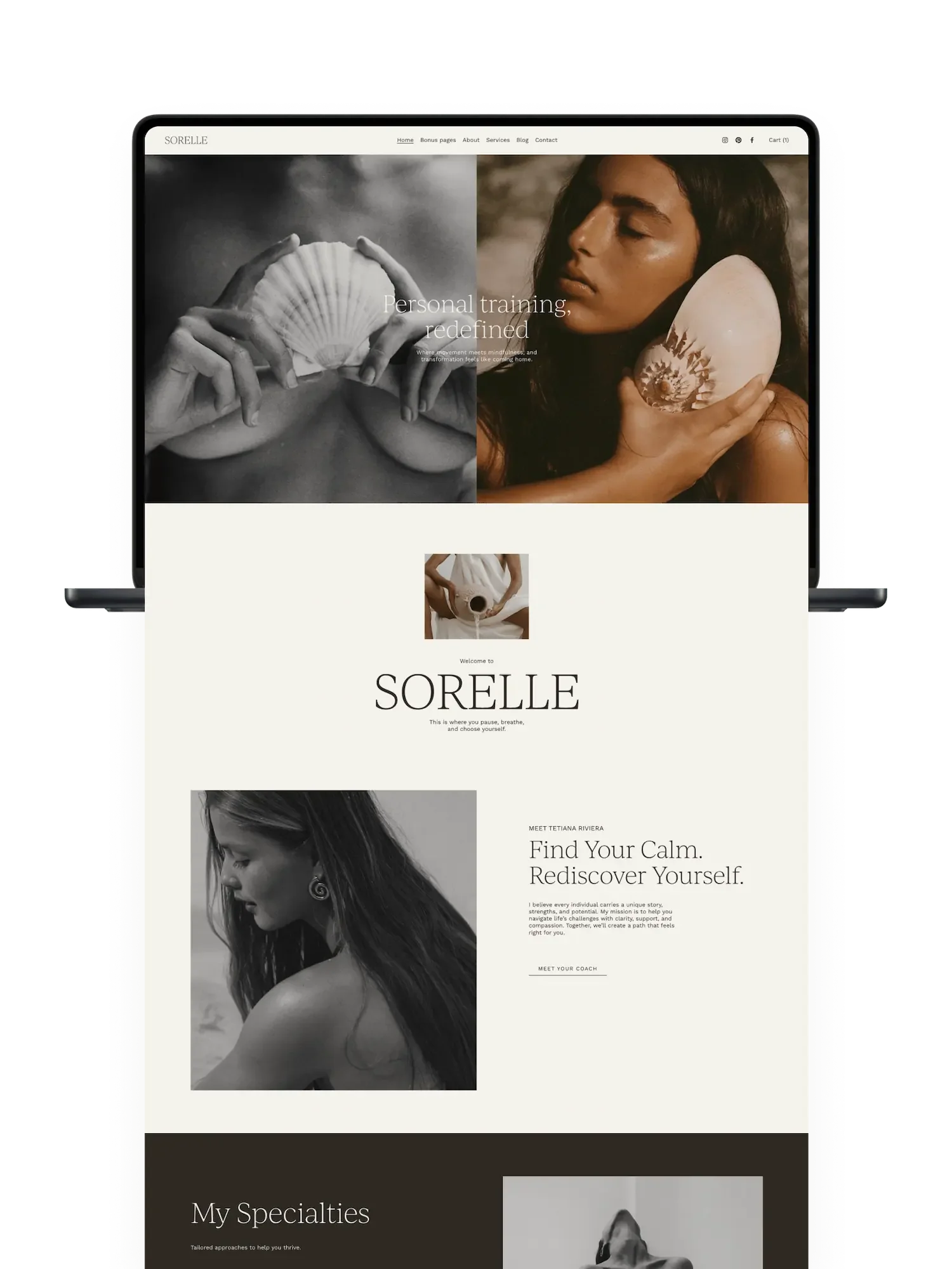 SORELLE Squarespace Template
