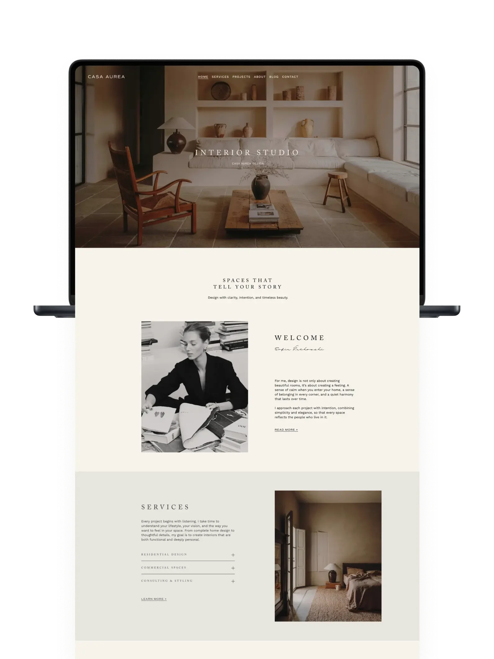 CASA AUREA Squarespace Template