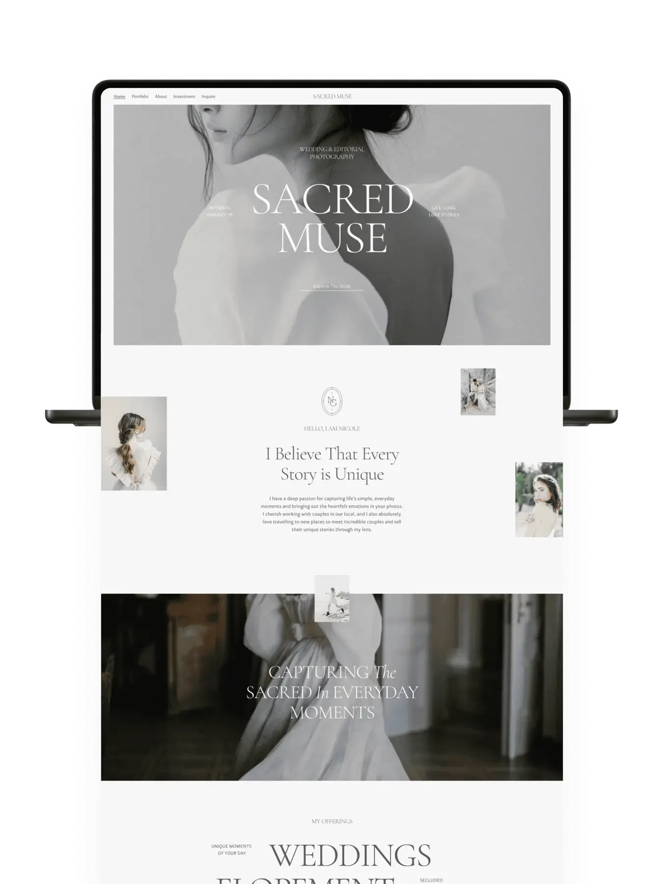 SACRED MUSE Squarespace Template