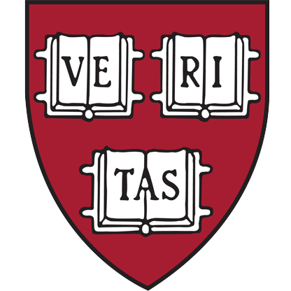 A red shield with three open books displaying the words "VERITAS" arranged in three sections.
