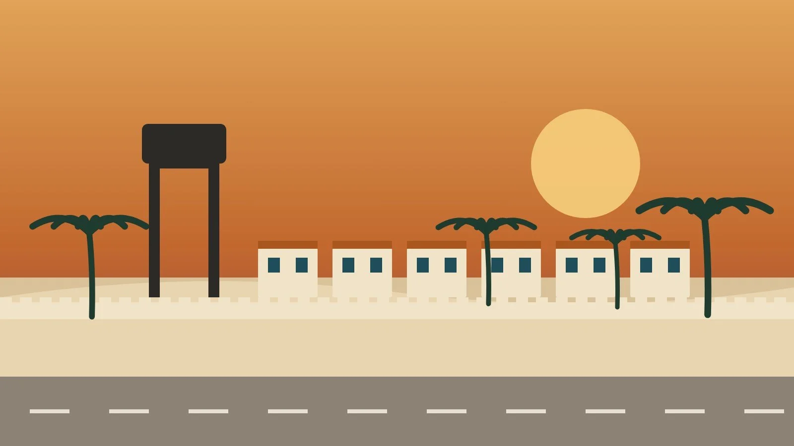 Illustration of Dhahran, Saudi Arabia, the setting of The Saudi Assignment