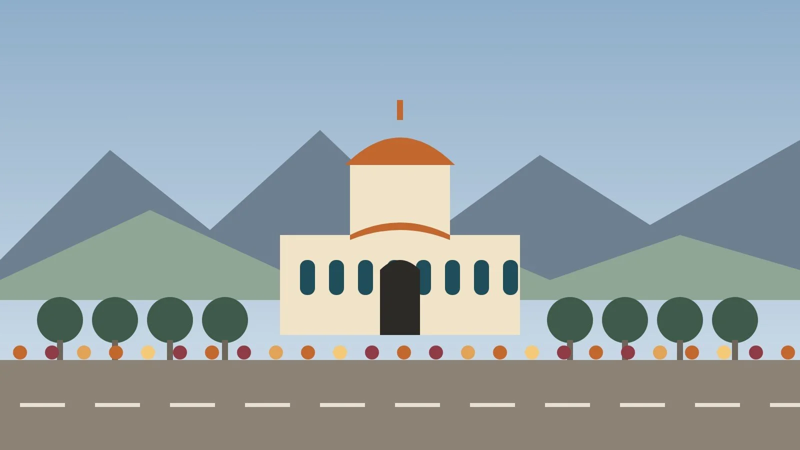 Illustration of Pasadena, California, the setting of the Holly Flynn series
