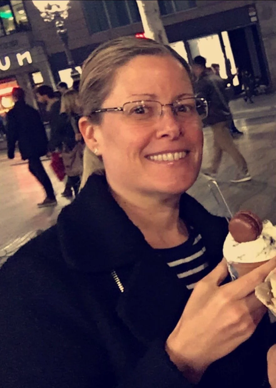 Spring Hempsey enjoying an ice cream cone