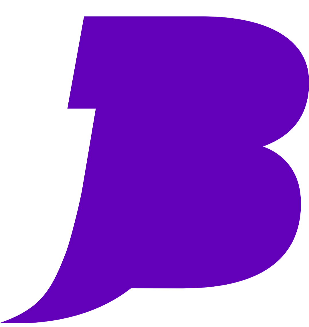 Large purple speech icon on a black background