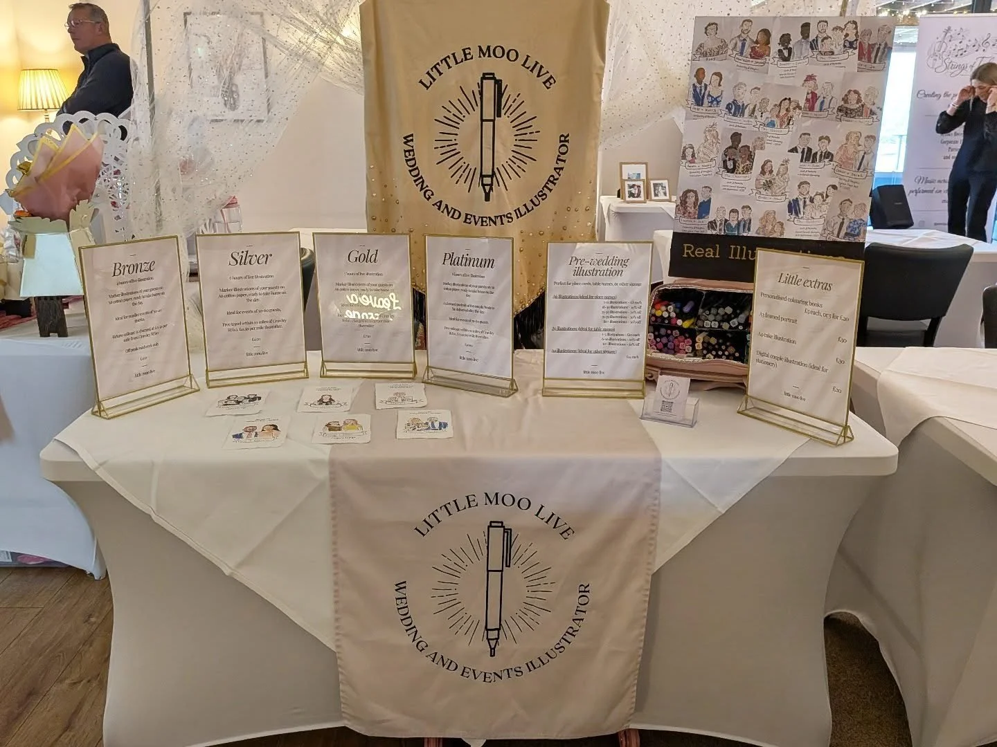 Today I'm at the @claverton_hotel wedding fair! Pop along to see all the lovely suppliers and have an explore of the hotel 💖

#liveartist #liveillustration #weddingfair #sussexwedding #eastsussexwedding