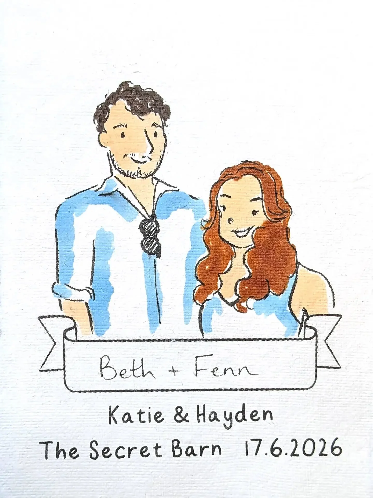 Katie &amp; Hayden's wedding - part 2 ❤️
Gosh, I'm glad the weather wasn't this hot last week! I've done a few weddings where I've been illustrating outdoors, and there are definitely some things worth thinking about when you want your illustrator to