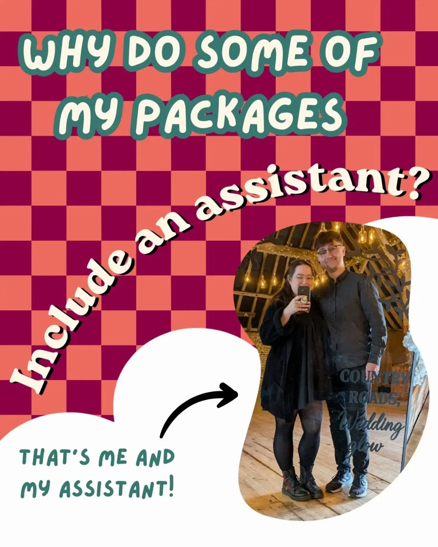 Why do some of my packages include an assistant? As it's my assistant's birthday today, I thought I'd do a post about it! For larger weddings where there's lots of people to draw, it really helps me out to have someone with me that can handle taking 