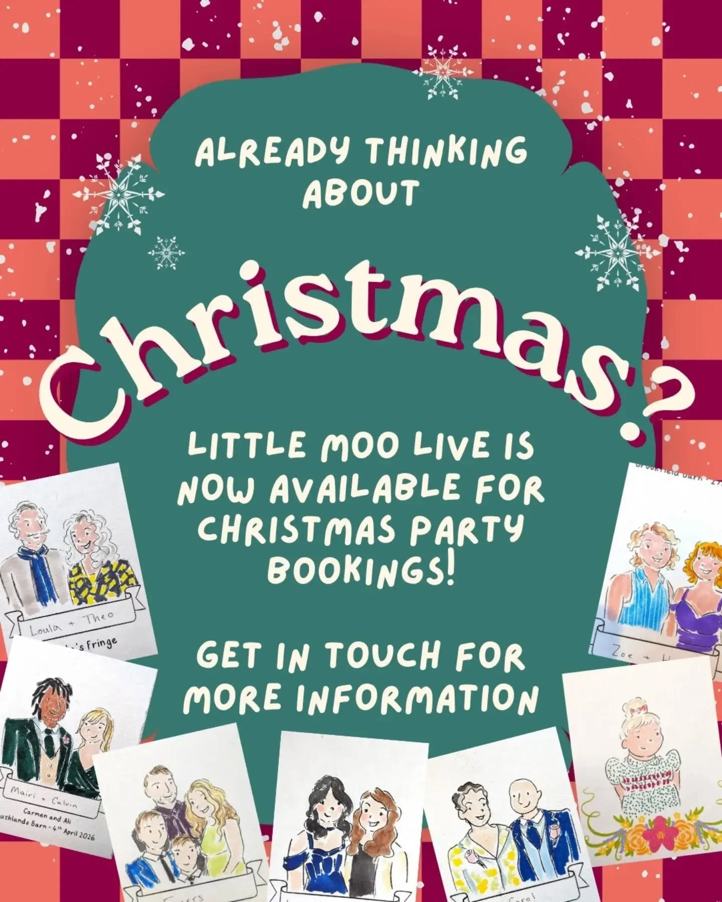 ❄️CHRISTMAS PARTY BOOKINGS❄️
I'm now available for Christmas party bookings! If you want something a bit different and memorable for your company party or end of year celebration, a live illustrator may be exactly what you're looking for. I'm only ta