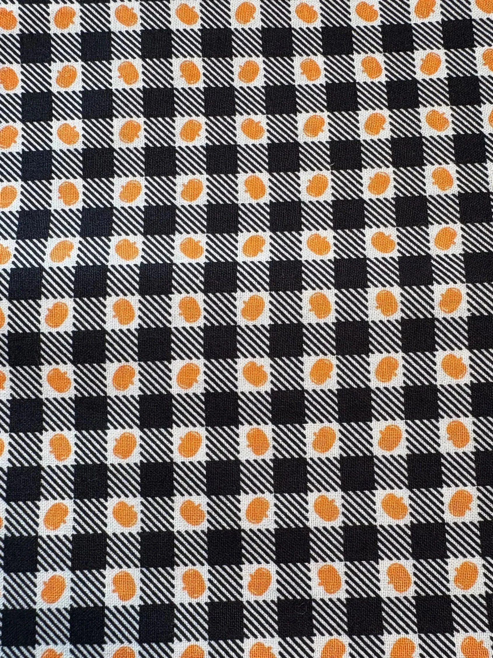 Pumpkins on black and white