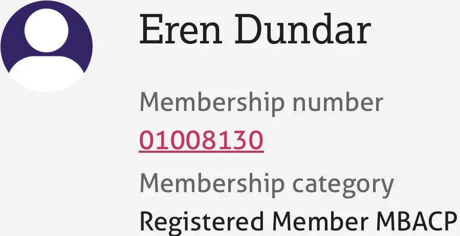 Eren Dundar (MBACP, PdDip &amp; Hons) - Counselling and Psychotherapy 