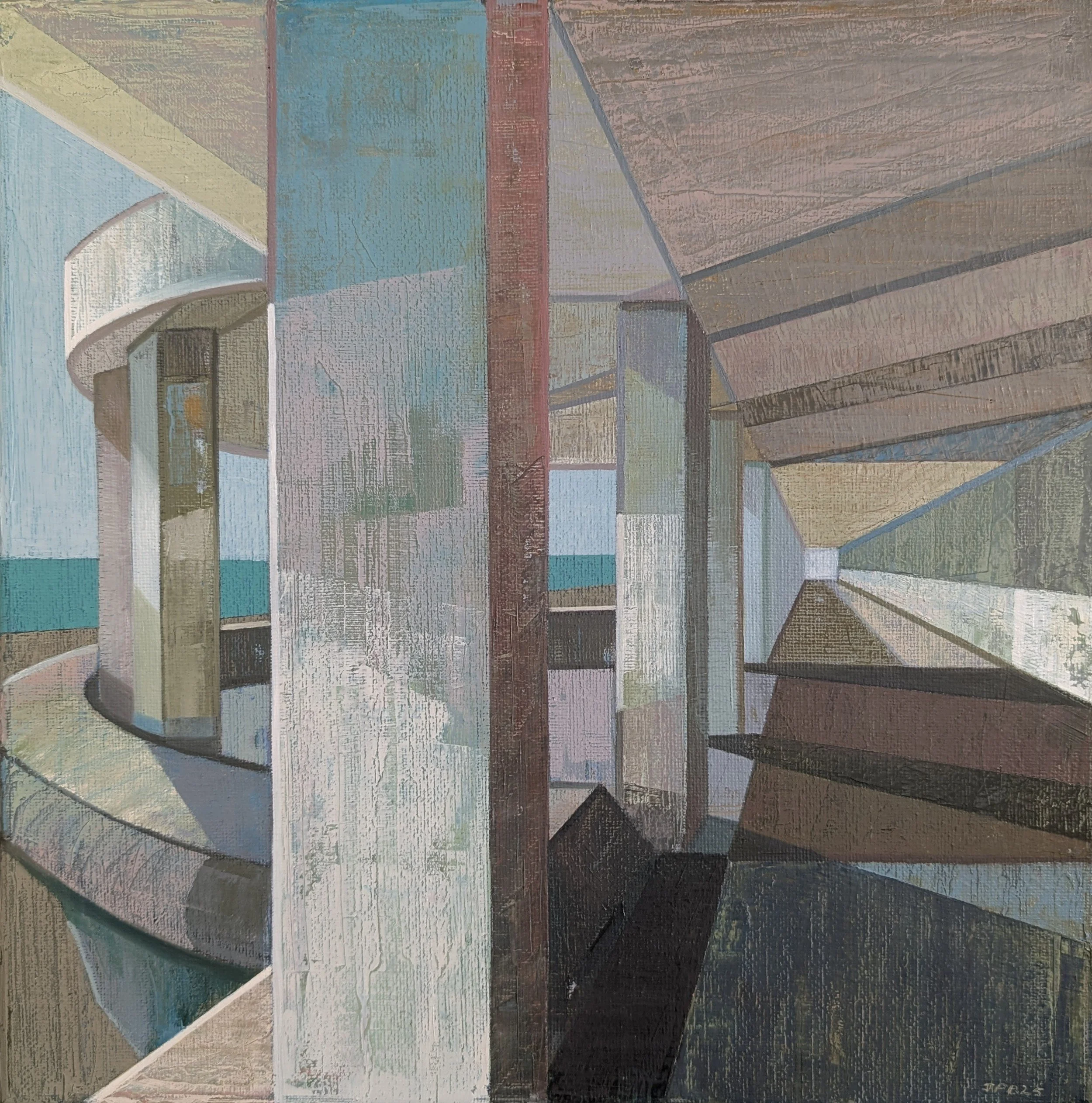 A LIMINAL SPACE NO. 10 (BOTTLE ALLEY) - 2025 - Oil on canvas - H: 30cm X W: 30cm - SOLD