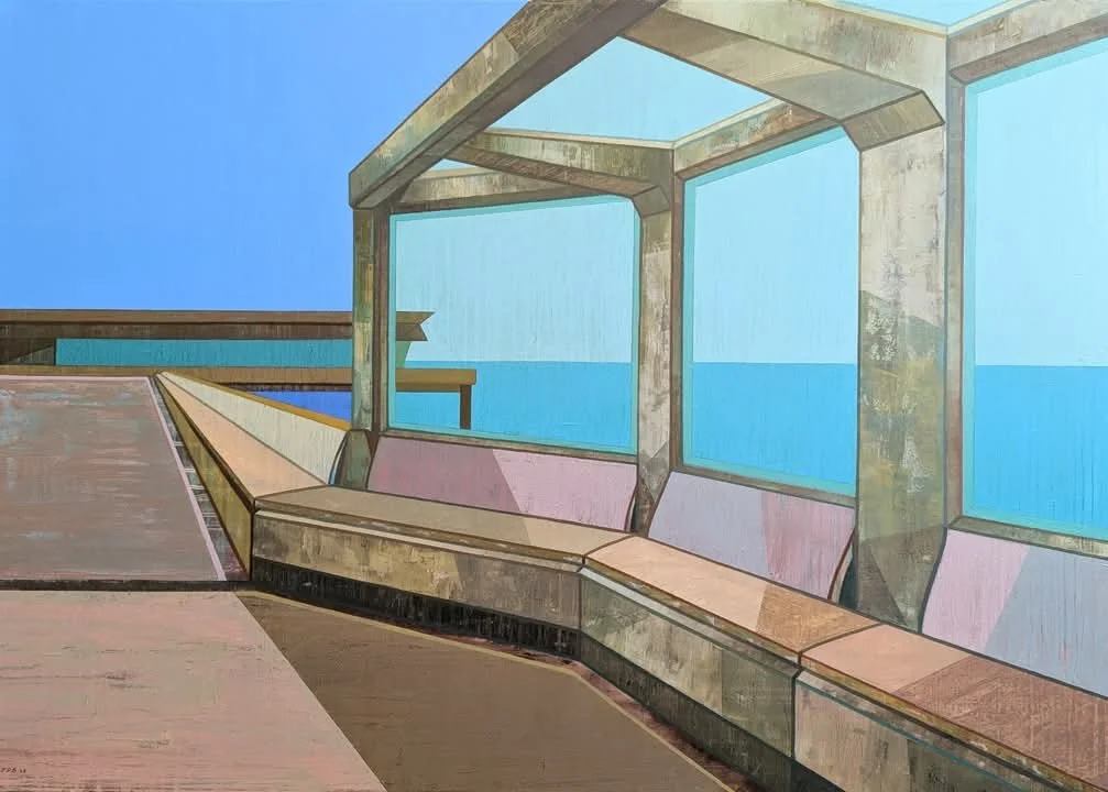 A PALE BLUE MEMORY (DEAL PIER) - 2025 - Oil on canvas - H: 70cm X W: 100cm - COMMISSION through Taylor-Jones & Son
