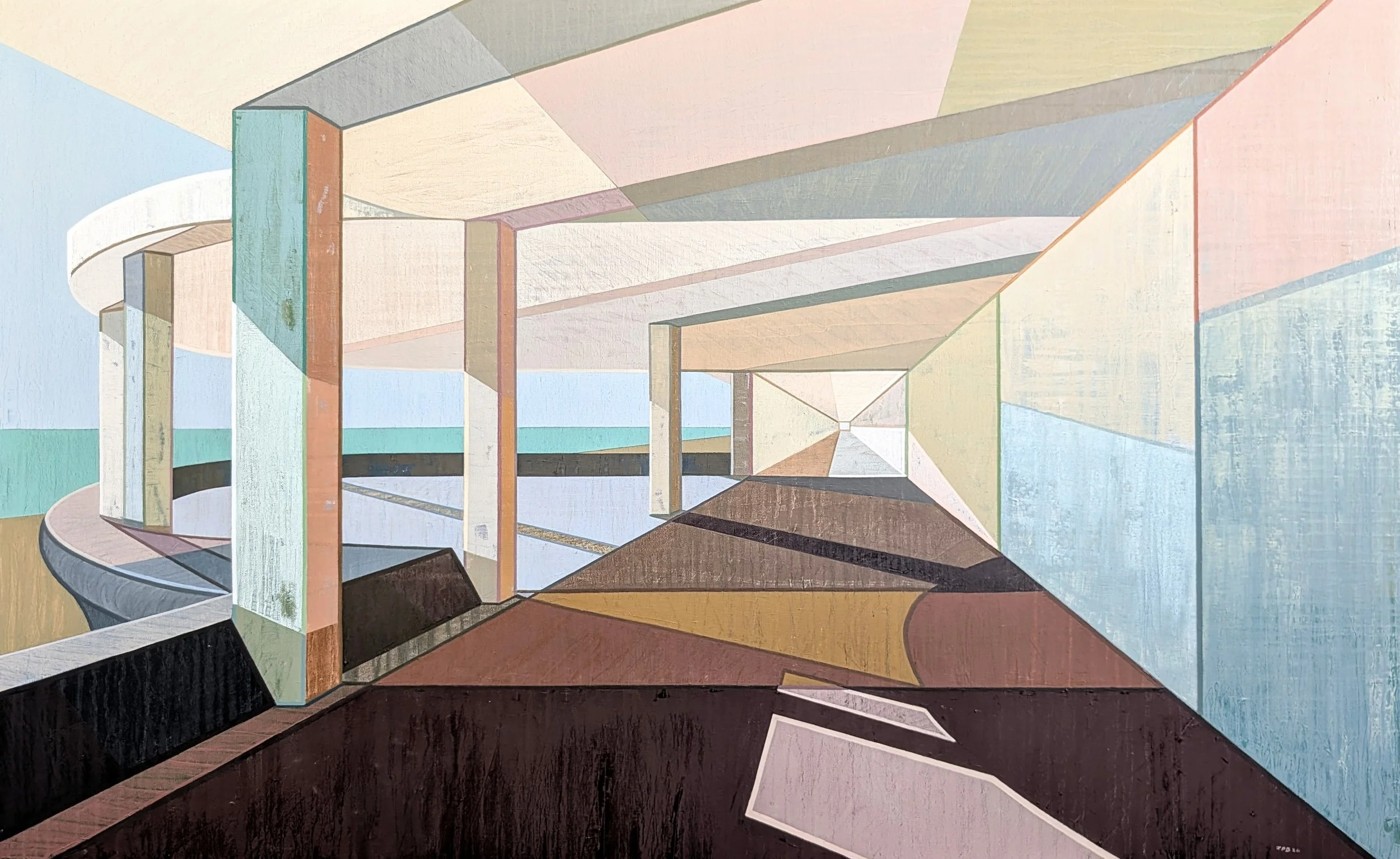 YOU ARE MY PRISMATIC WONDER (BOTTLE ALLEY) - 2026 - Oil on canvas - H: 76cm X W: 122cm - FOR SALE - P.O.A - Click image for enquiry