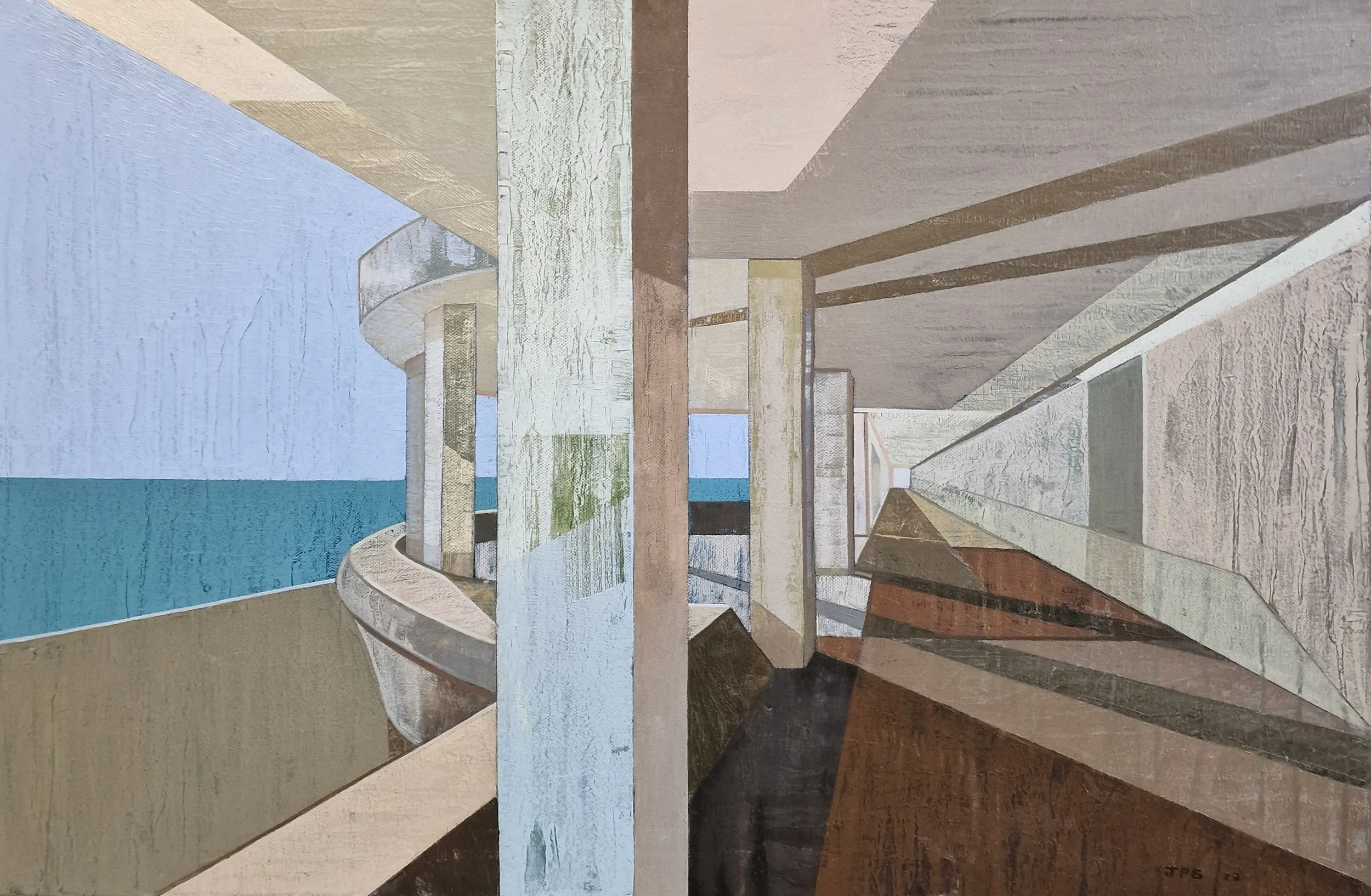 AND THEN THE SUN CAME OUT AGAIN (BOTTLE ALLEY) - 2023 - Oil on canvas - H: 50cm X W: 75cm - SOLD through Taylor-Jones & Son
