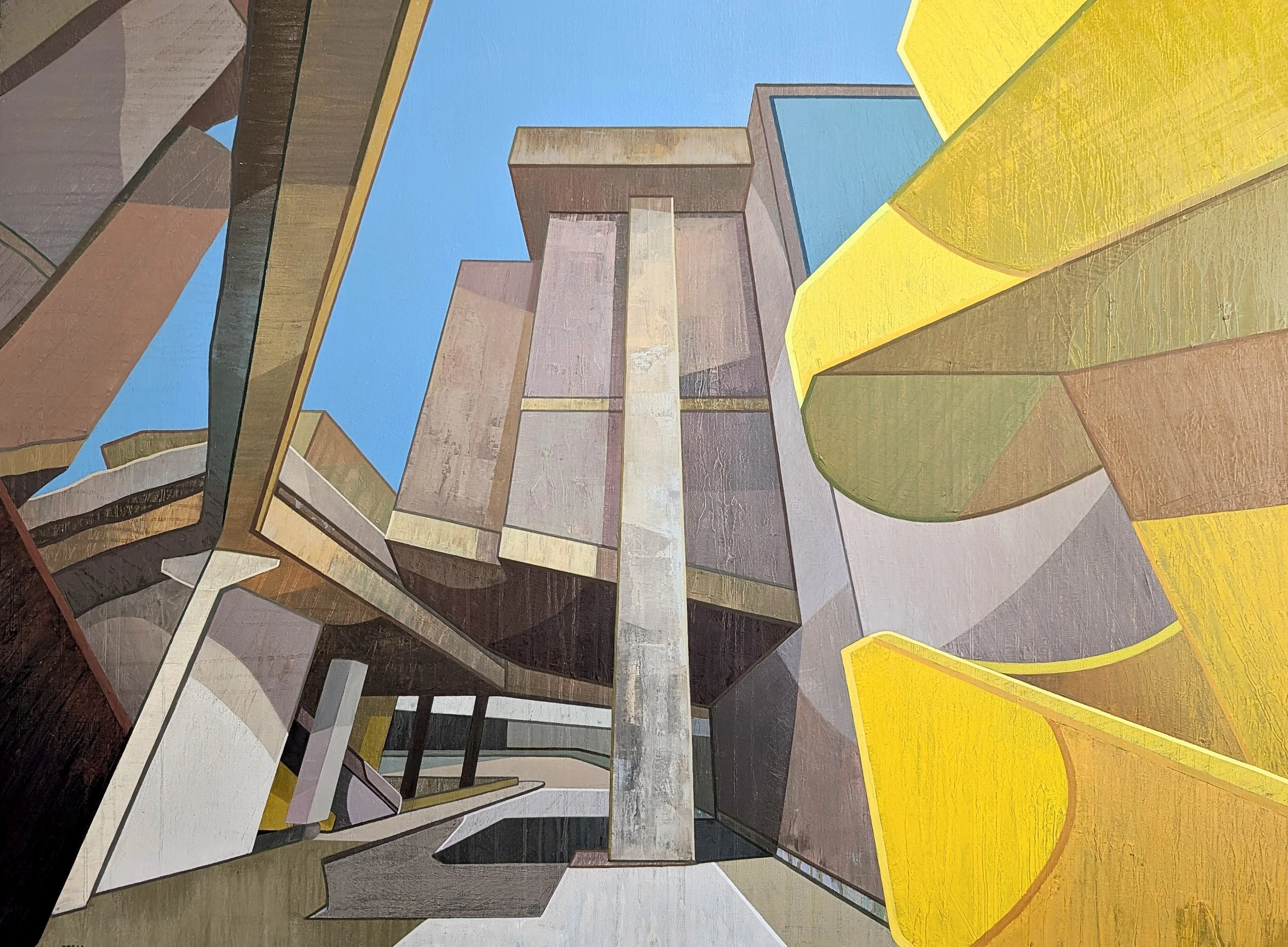WHEN SHALL WE LIVE IF NOT NOW? NO. 02 (SOUTHBANK CENTRE, LONDON) - 2026 - Oil on canvas - H: 92cm X W: 122cm - SOLD through Taylor-Jones & Son