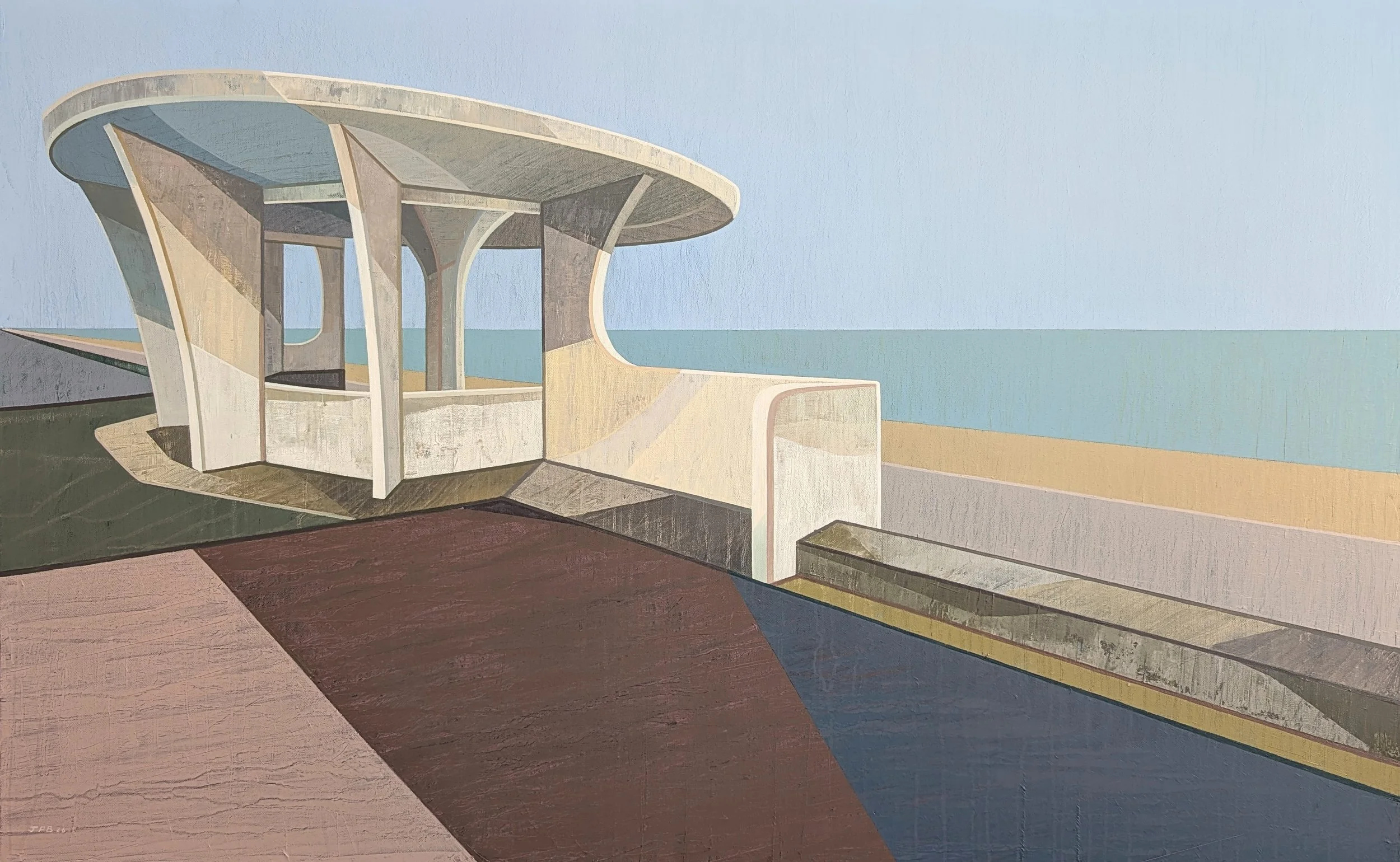 I ONCE WAS A SIGHT FOR YOUR SORE EYES NO. 01 (DEAL SHELTER) - 2026 - Oil on canvas - H: 76cm X W: 122cm - Available through Taylor-Jones & Son - £3800 - Click image for enquiry