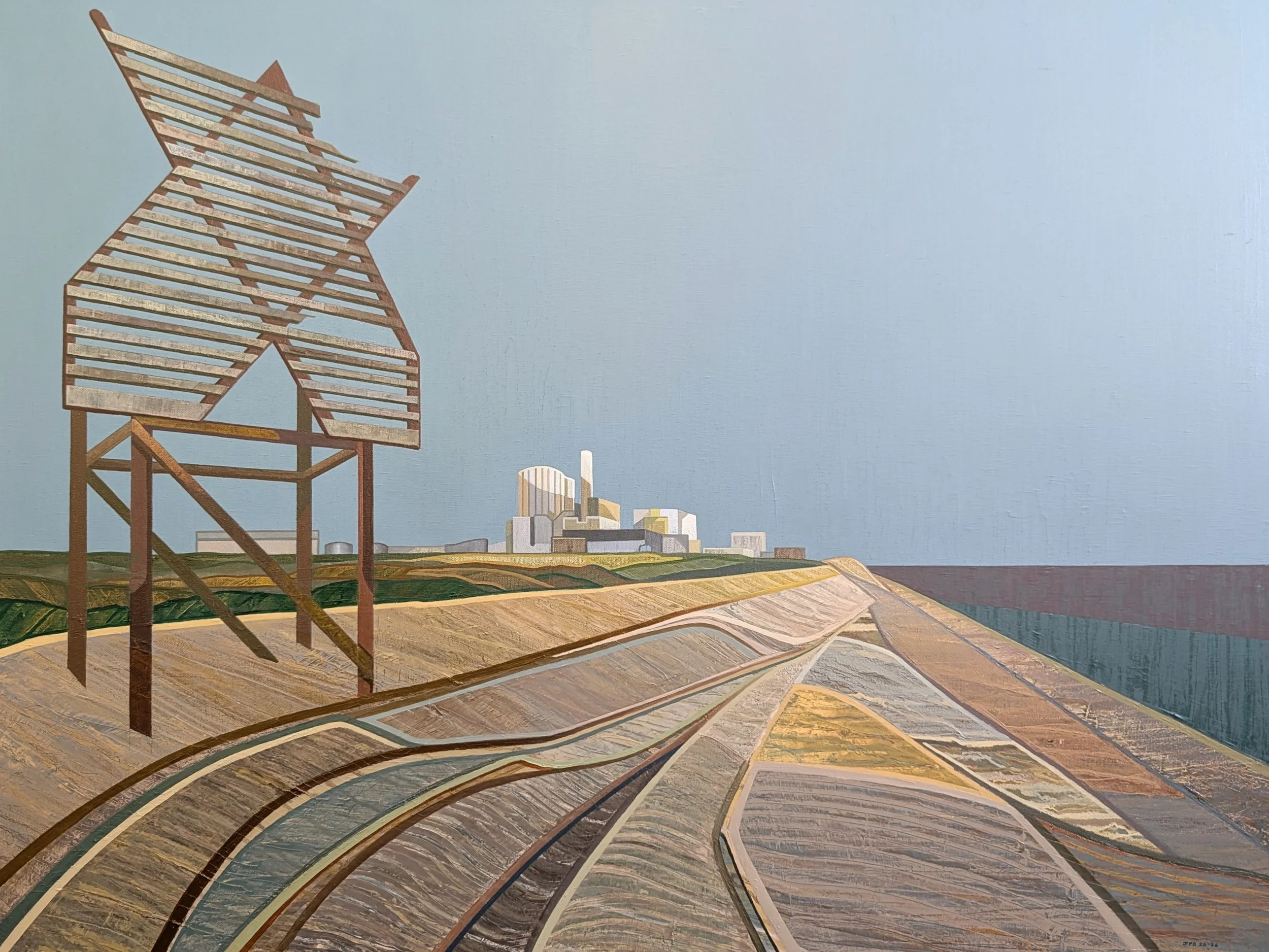 DO YOU REMEMBER THE COLOUR OF THE SEA THAT DAY NO. 02 (DUNGENESS) - 2025-26 - Oil on canvas - H: 76cm X W: 102cm