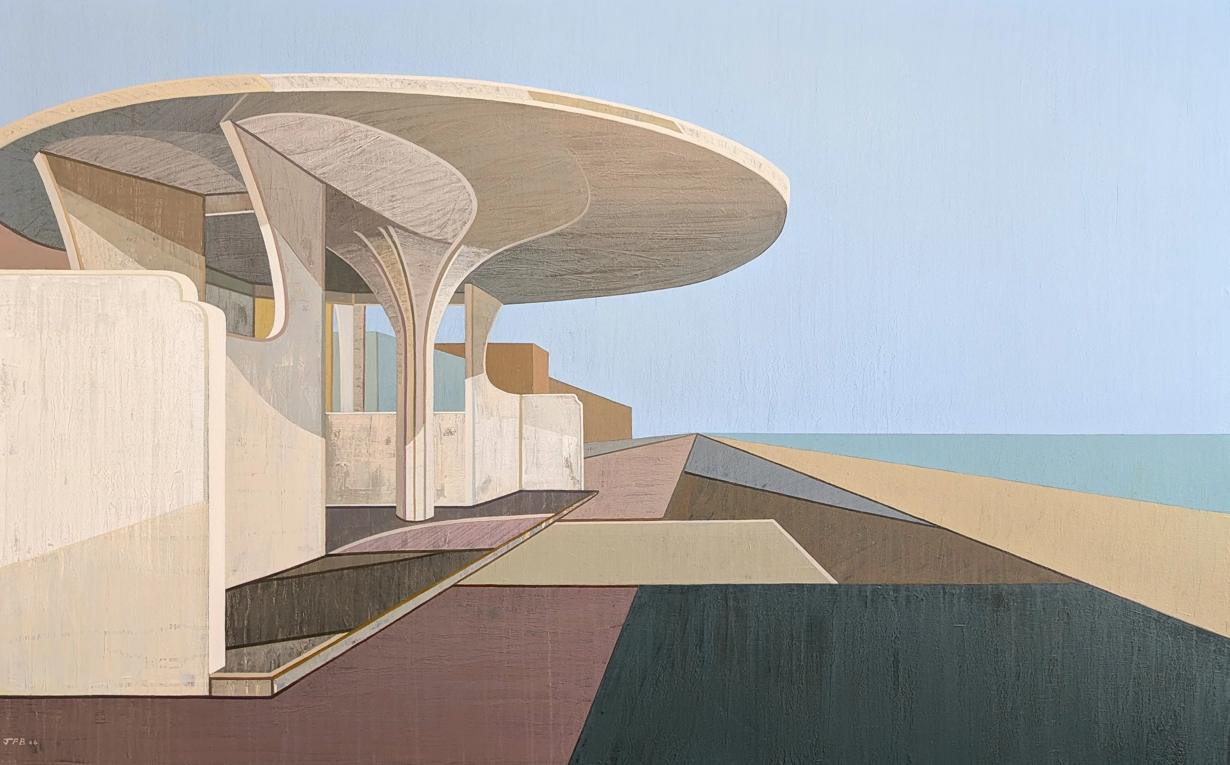 I ONCE WAS A SIGHT FOR YOUR SORE EYES NO. 02 (DEAL SHELTER) - 2026 - Oil on canvas - H: 76cm X W: 122cm - Available through Taylor-Jones & Son - £3800 - Click image for enquiry