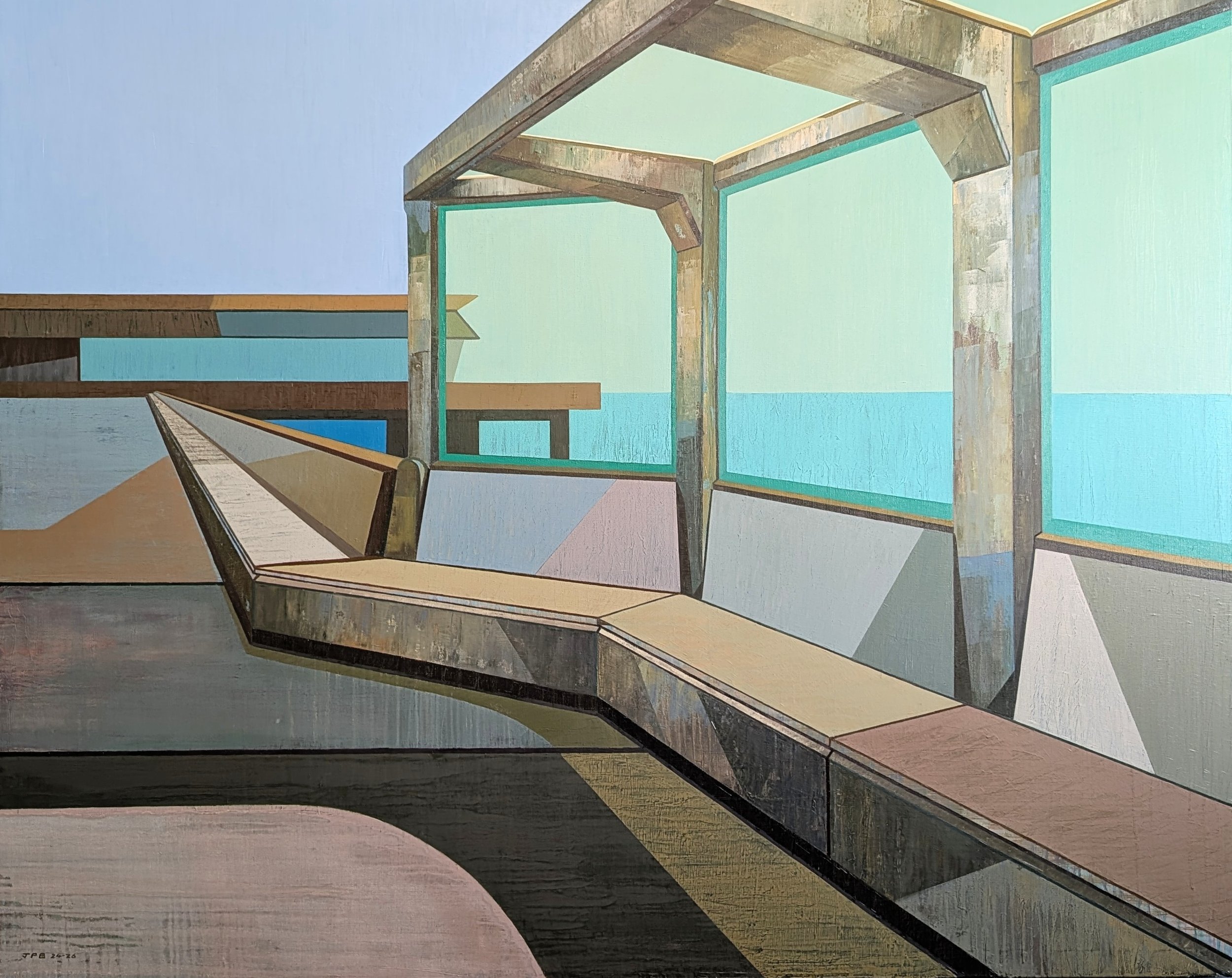 SAUDADE (DEAL PIER) - 2024-26 - Oil on canvas - H: 122cm X W: 152cm - available through Taylor-Jones & Son - £5750