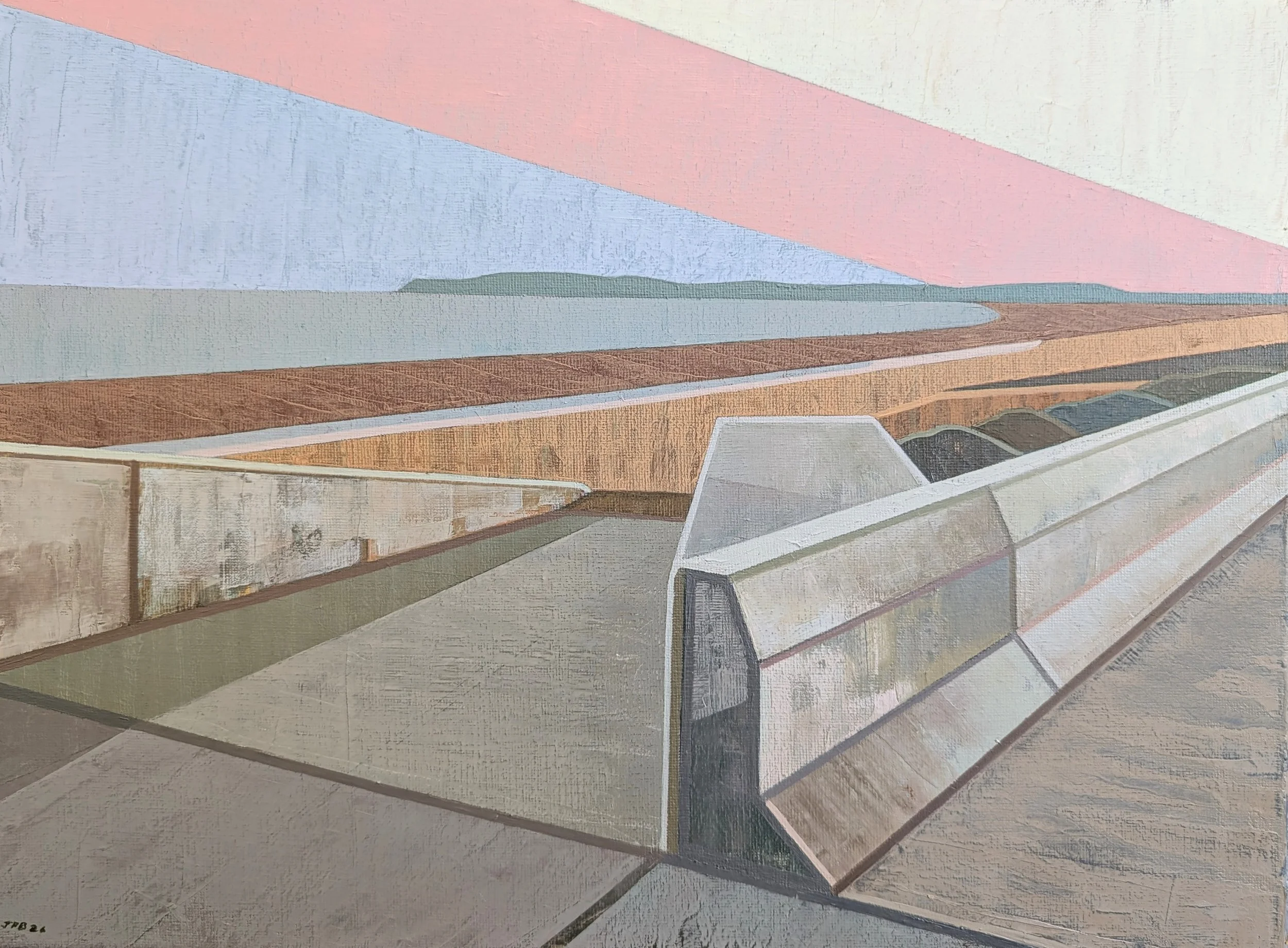 A LAND BORROWED NO. 01 (BROOMHILL SANDS) - 2026 - Oil on canvas - H: 30cm X W: 40cm - FOR SALE - P.O.A - Click image for enquiry