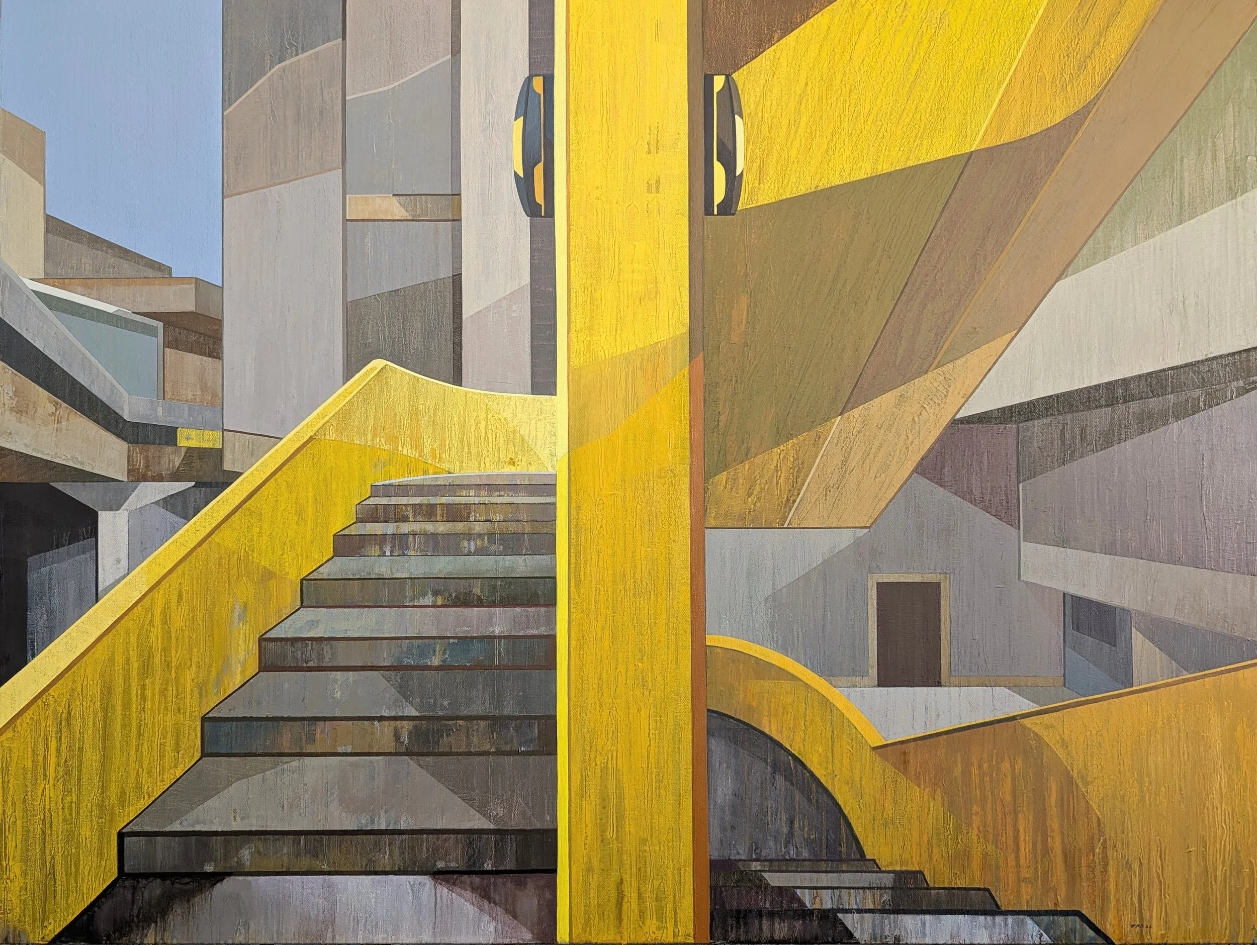 PERFER ET OBDURA, DOLOR HIC TIBI PRODERIT OLIM NO. 01 (SOUTHBANK CENTRE, LONDON) - 2026 - Oil on canvas - H: 92cm X W: 122cm