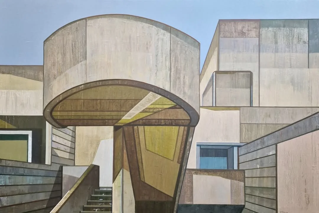I KNOW THE STORIES, I JUST DON'T REMEMBER THEM NO. 01 (SOUTHBANK CENTRE, LONDON) - 2024 - Oil on canvas - H: 60cm X W: 90cm - SOLD through Taylor-Jones & Son