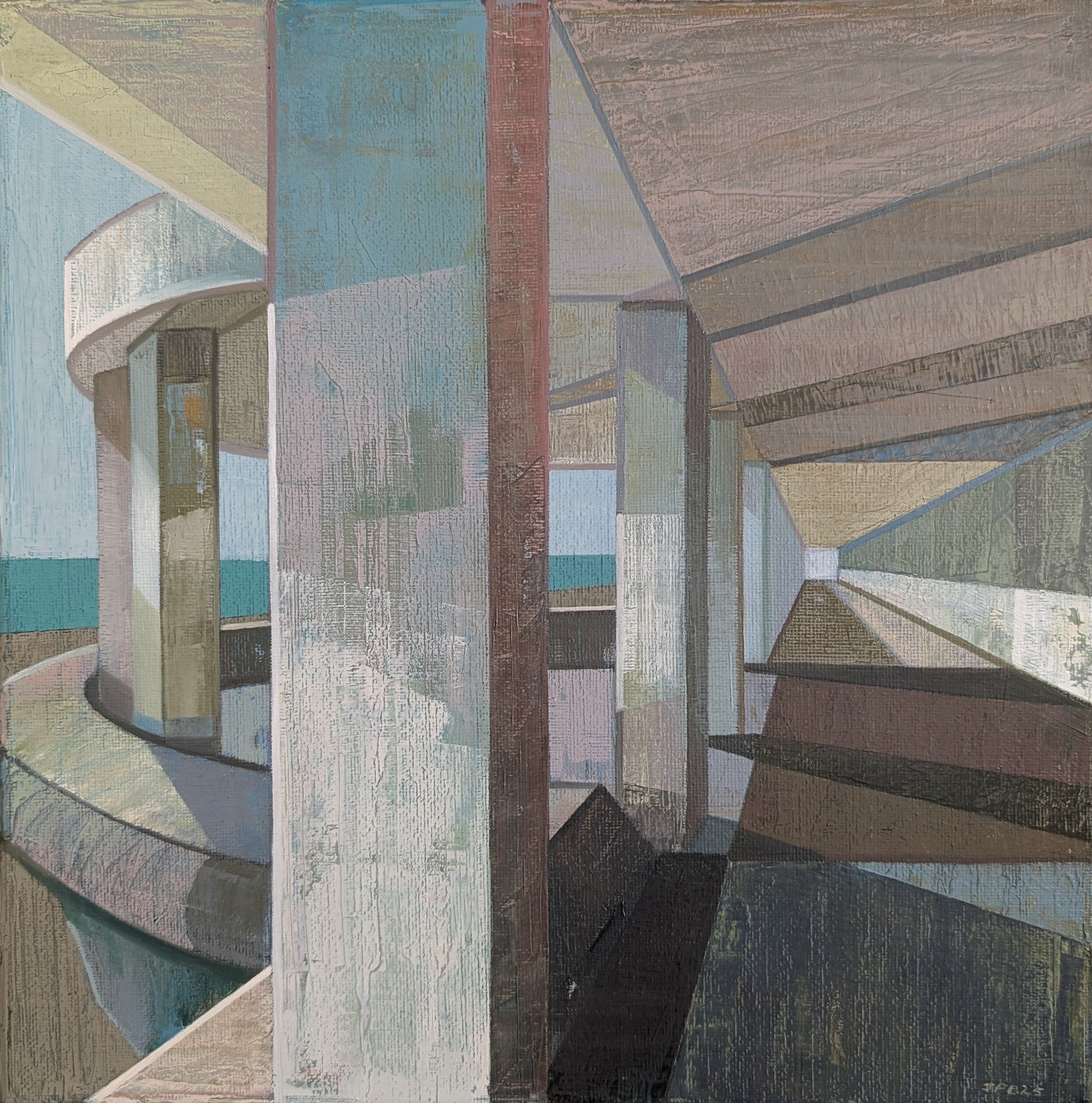 A LIMINAL SPACE NO. 10 (BOTTLE ALLEY) - 2025 - Oil on canvas - H: 30cm X W: 30cm - SOLD