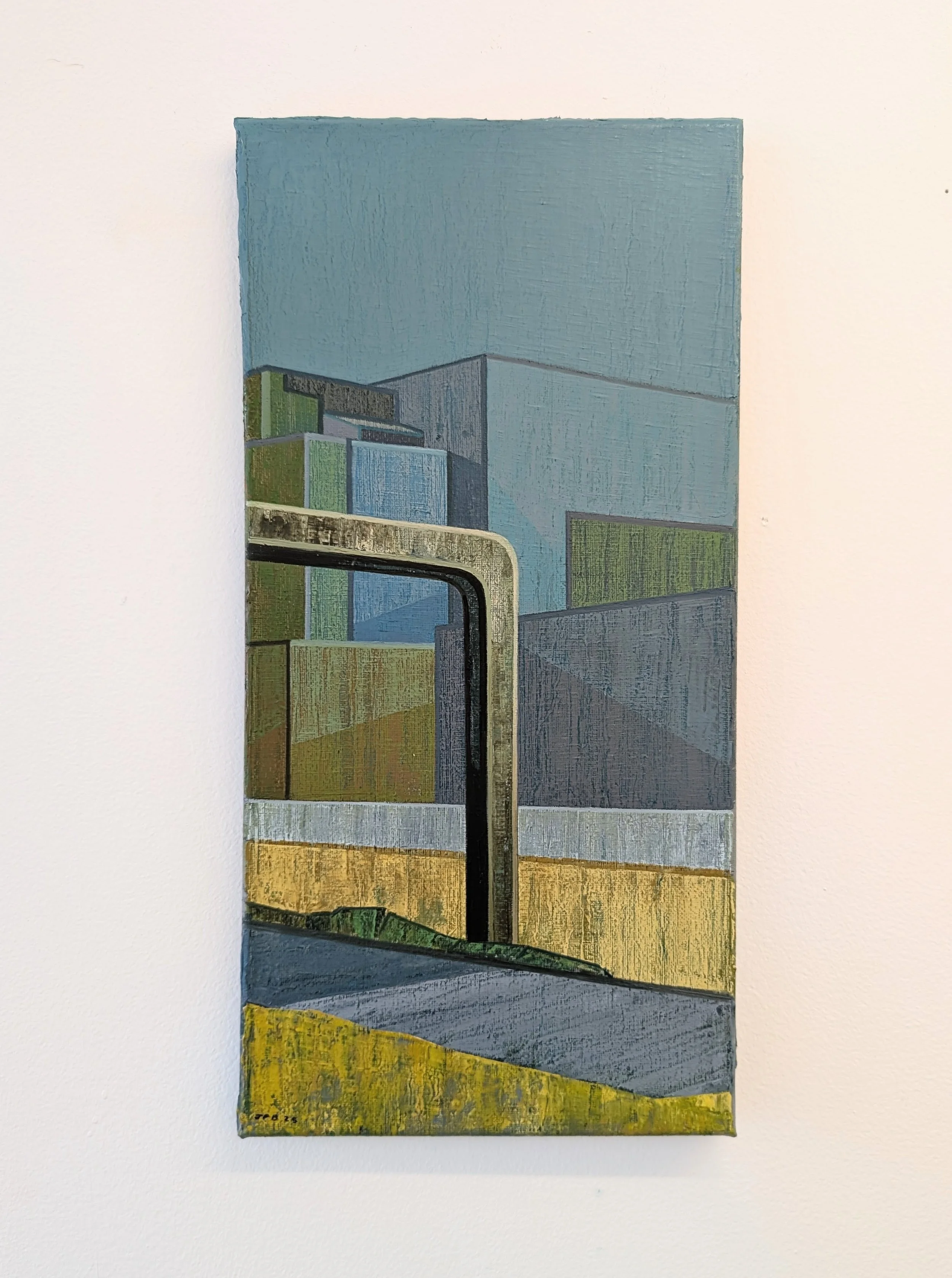 GET LONELY NO. 01 (DUNGENESS POWER STATION) - 2025 - Oil on canvas - H: 40cm X W: 20cm - SOLD
