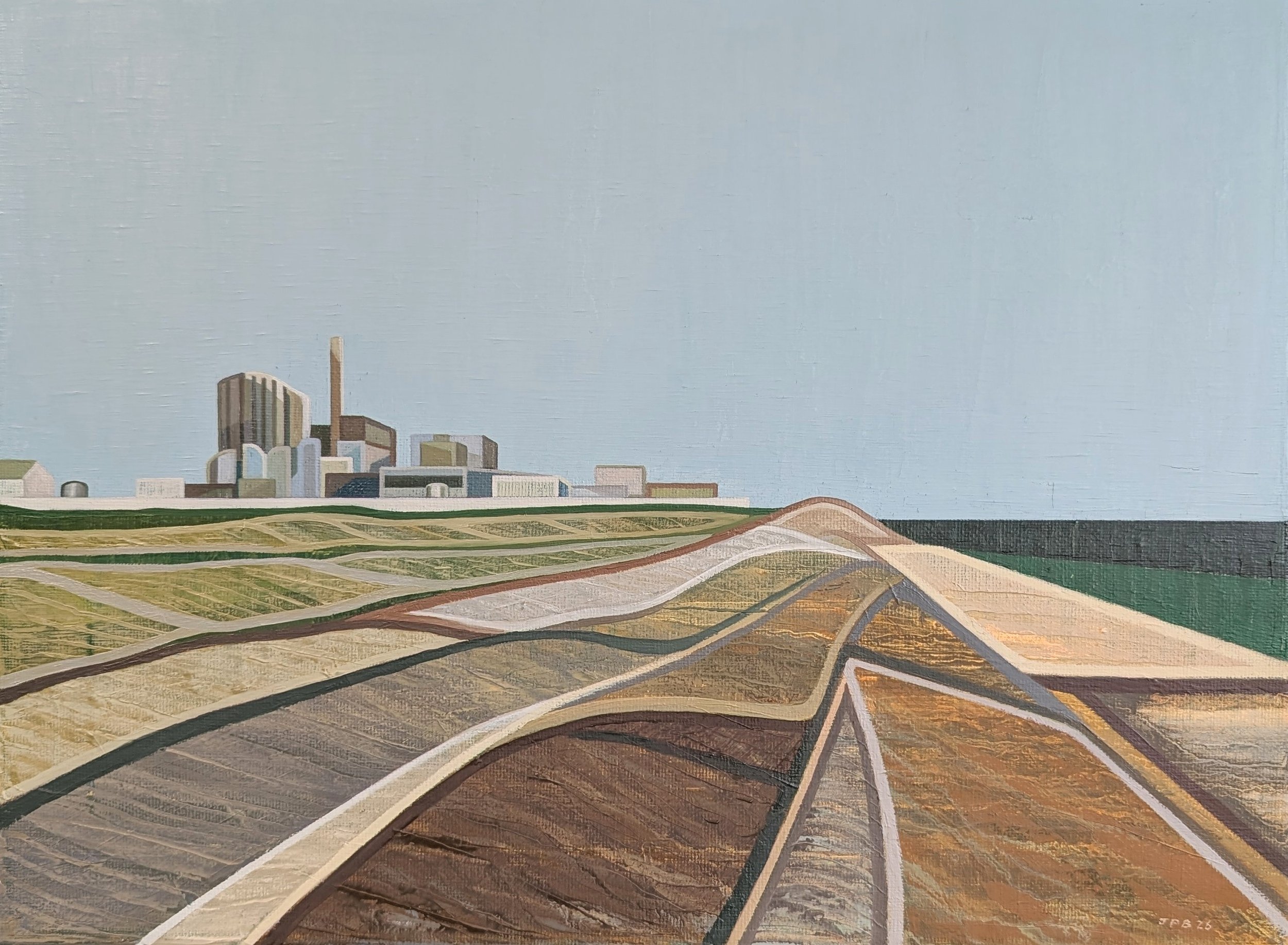MONACHOPSIS NO. 02 (DUNGENESS) - 2026 - Oil on canvas - H: 30cm X W: 40cm - SOLD through Taylor-Jones & Son