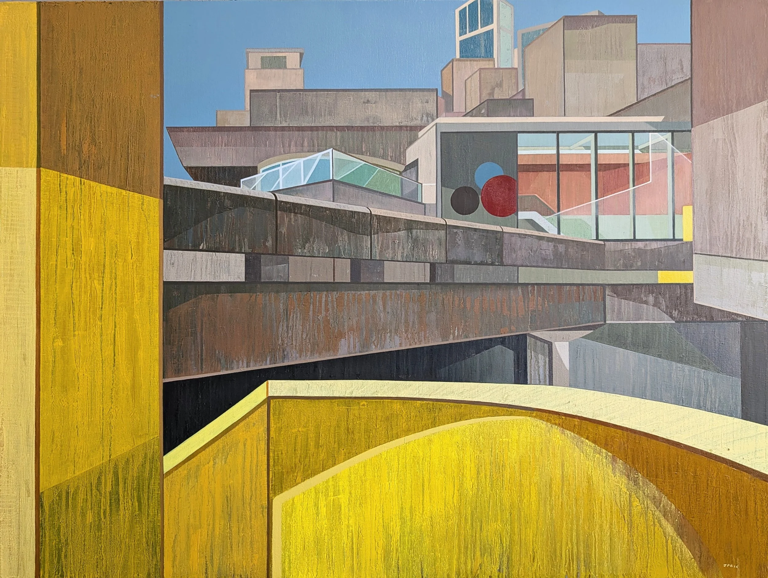 WHEN SHALL WE LIVE IF NOT NOW? NO. 01 (SOUTHBANK CENTRE, LONDON) - 2026 - Oil on canvas - H: 92cm X W: 122cm - Available through Taylor-Jones & Son - £4200 - Click image for enquiry