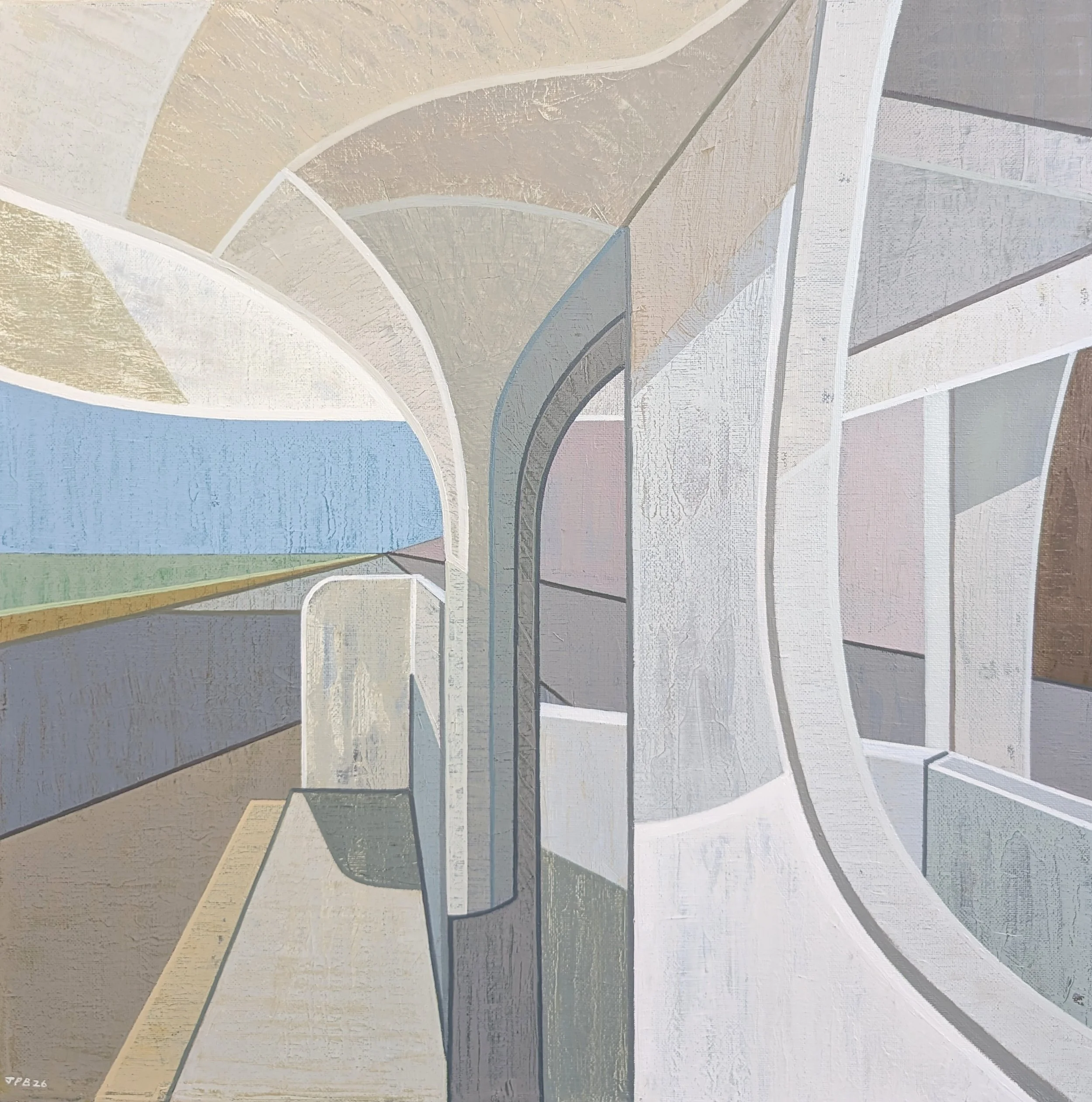 LITTLE BROKEN SOFT PIECES OF SUN (DEAL SHELTER) - 2026 - Oil on canvas - H: 50cm X W: 50cm - SOLD through Taylor-Jones & Son