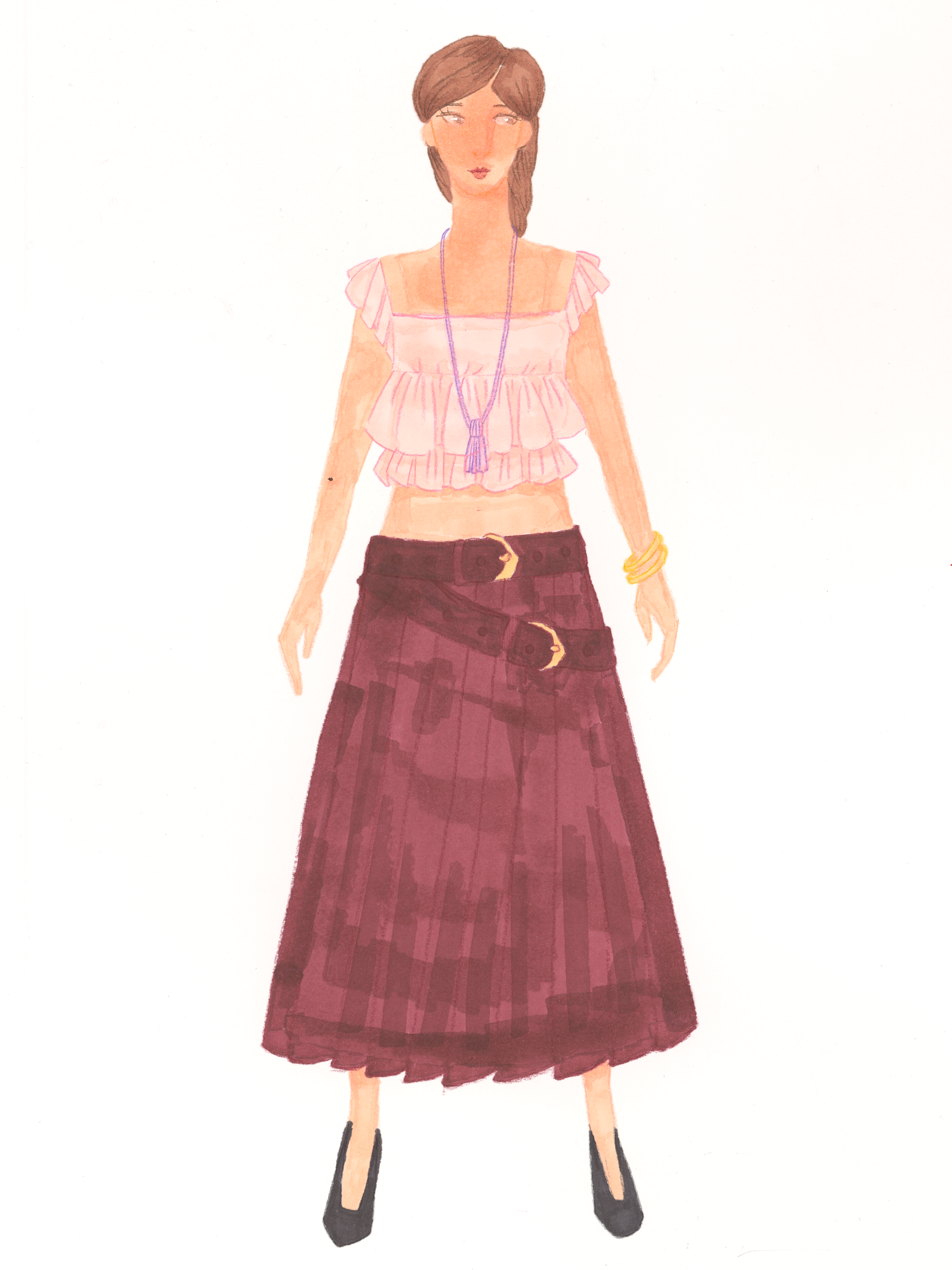 Fall illustration No. 3, 2025, Pen and marker