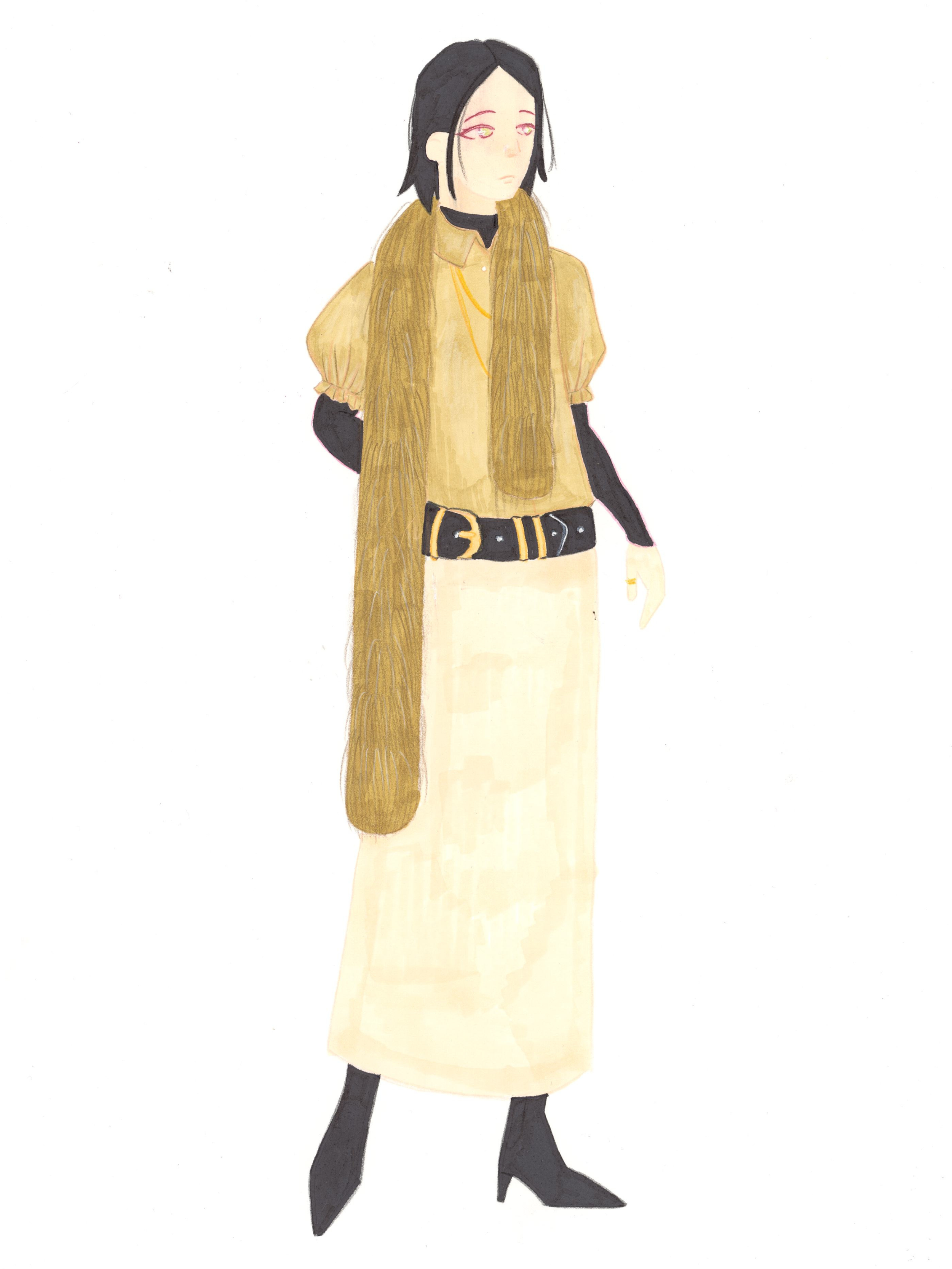 Winter illustration No. 4, 2025, Pen and marker