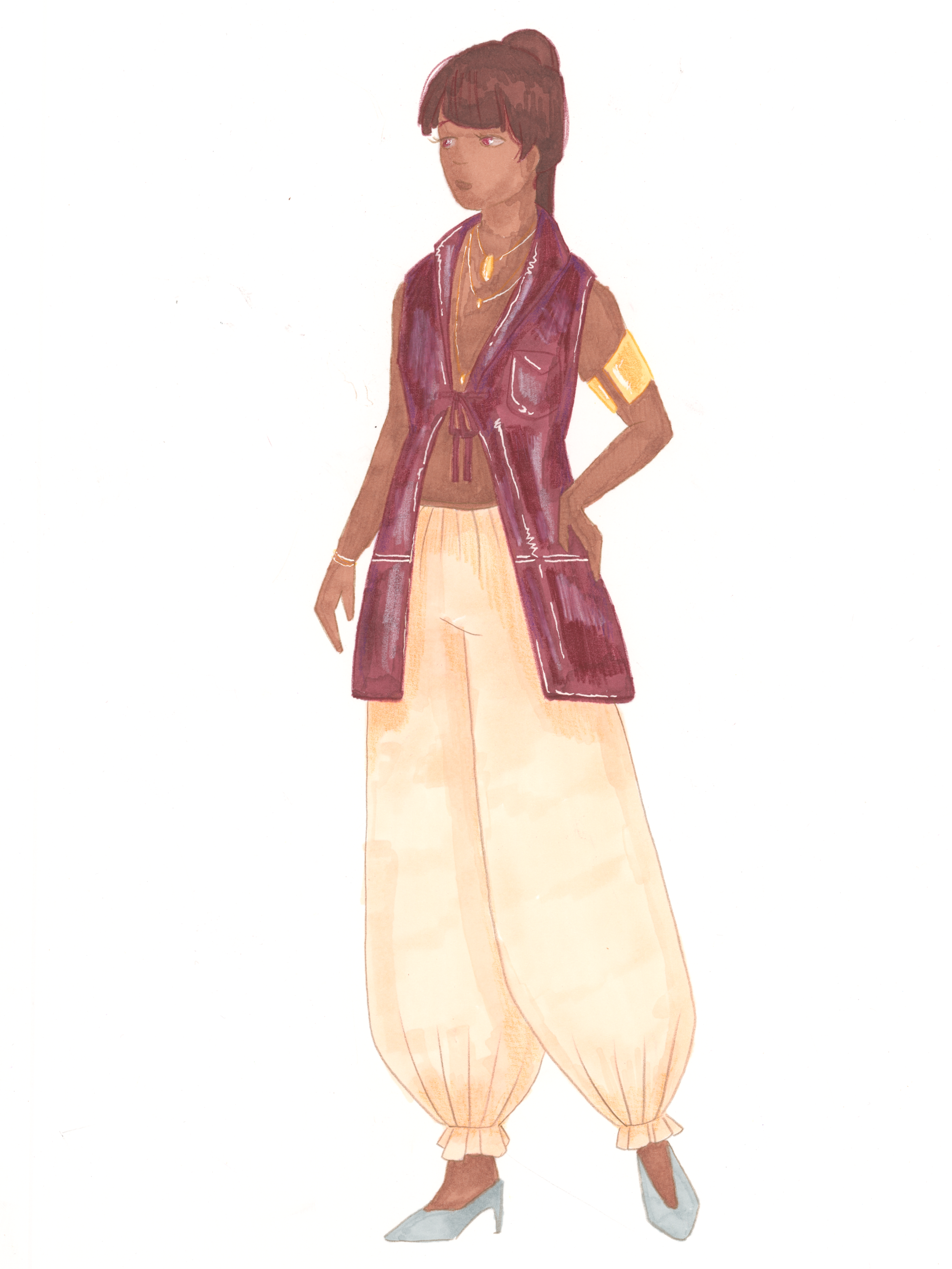 Fall illustration No. 5, 2025, Pen and marker