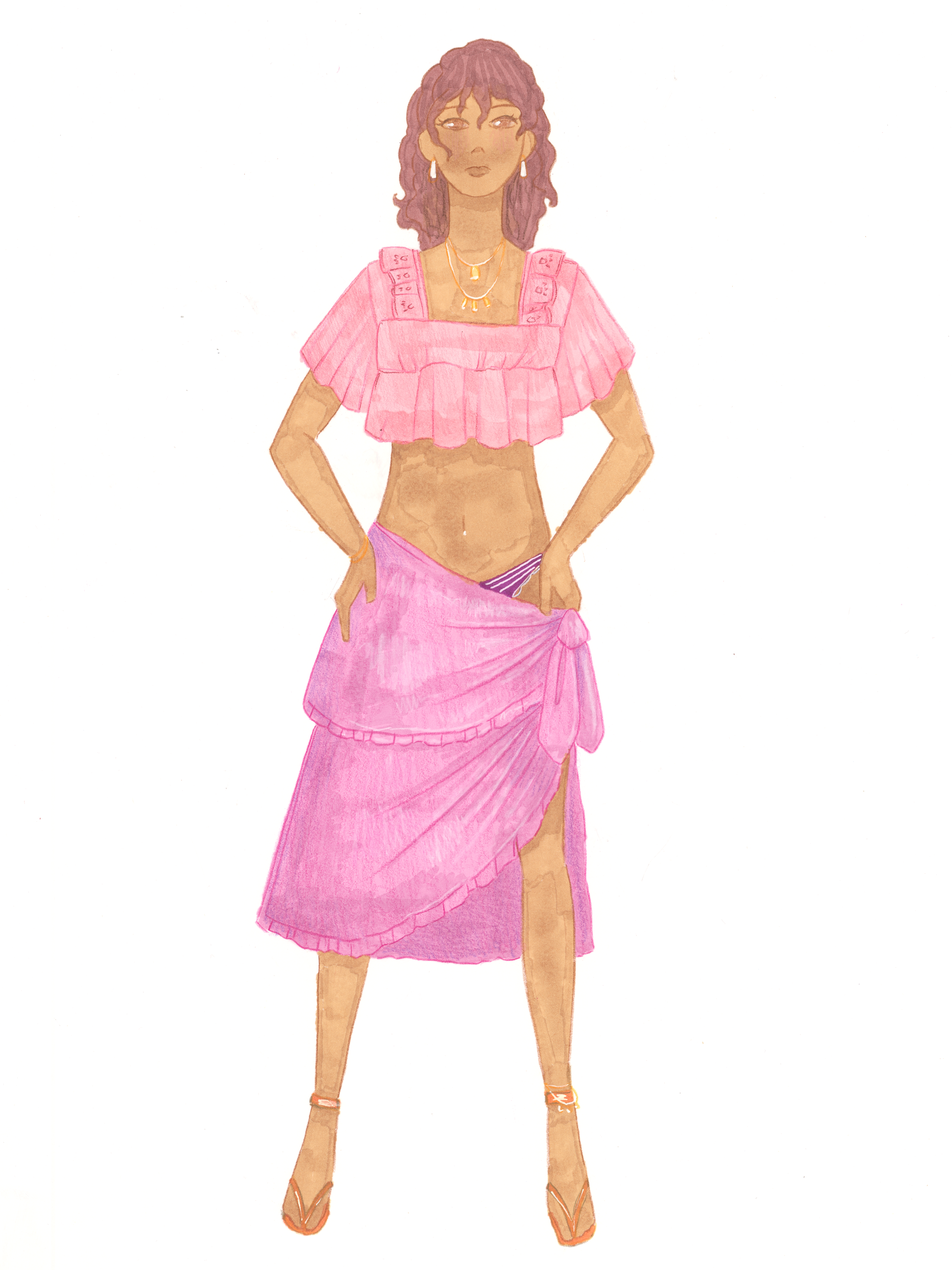 Fall illustration No. 7, 2025, Pen and marker