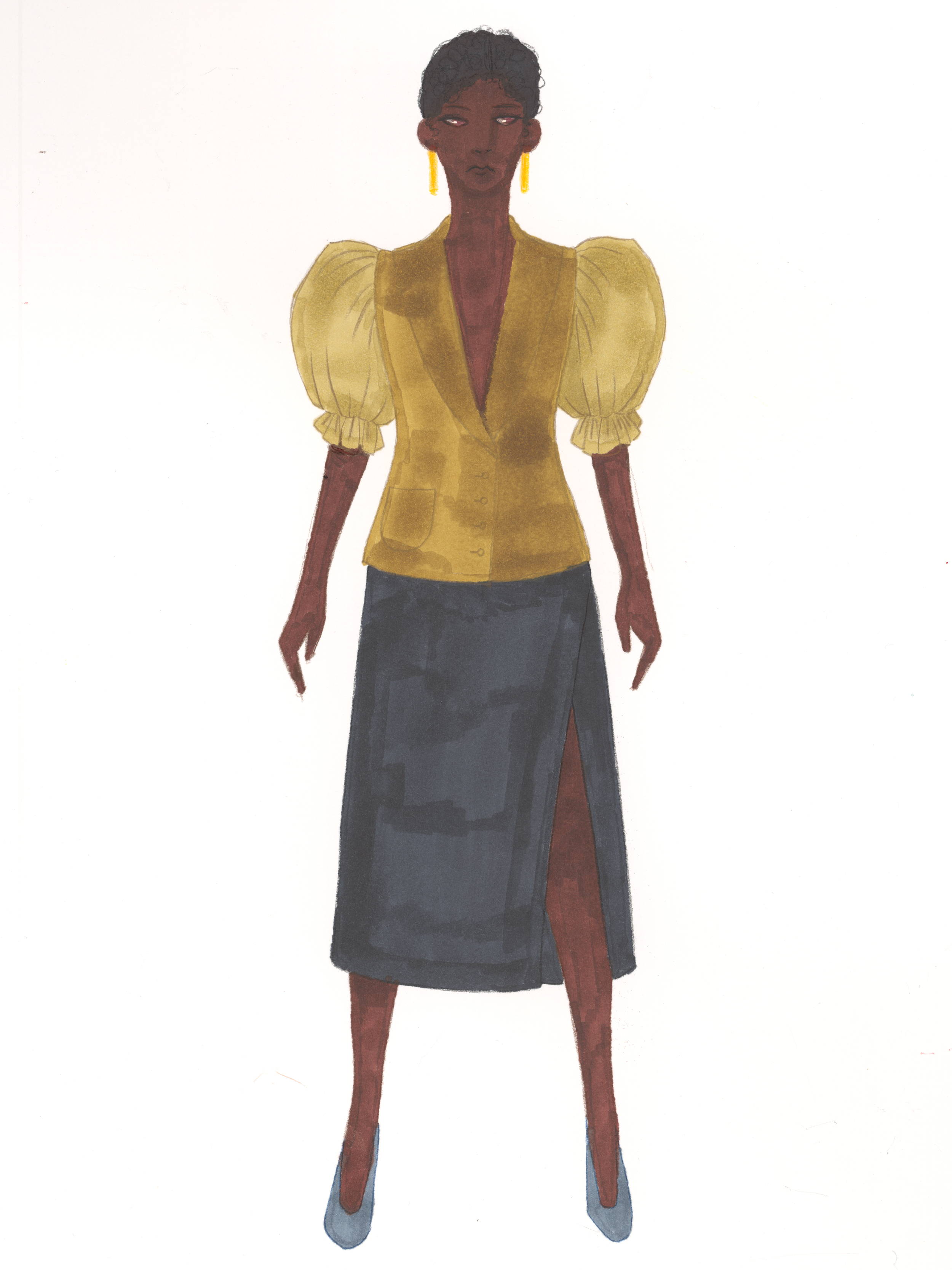 Fall illustration No. 1, 2025, Pen and marker