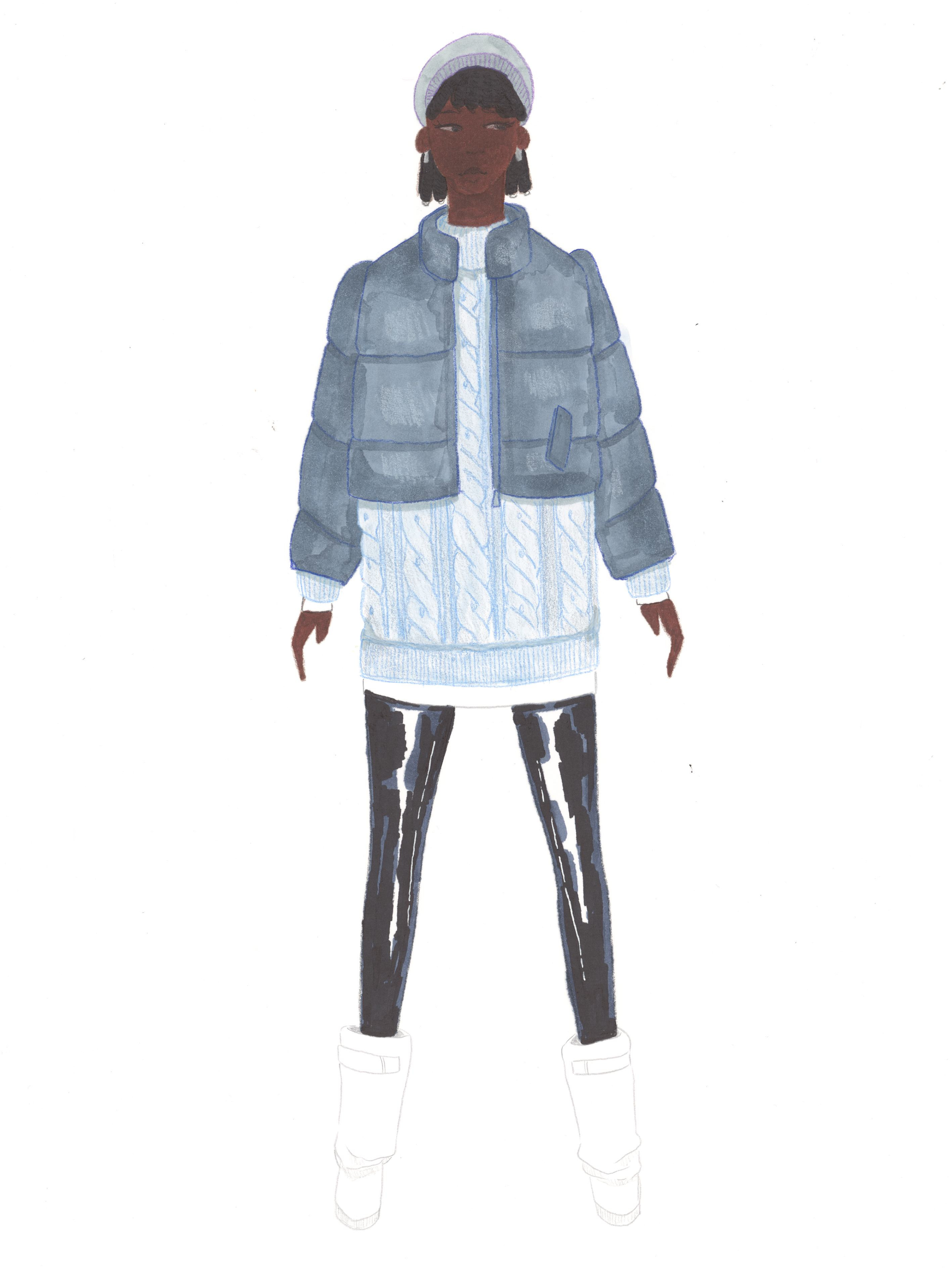 Winter illustration No. 9, 2025, Pen and marker