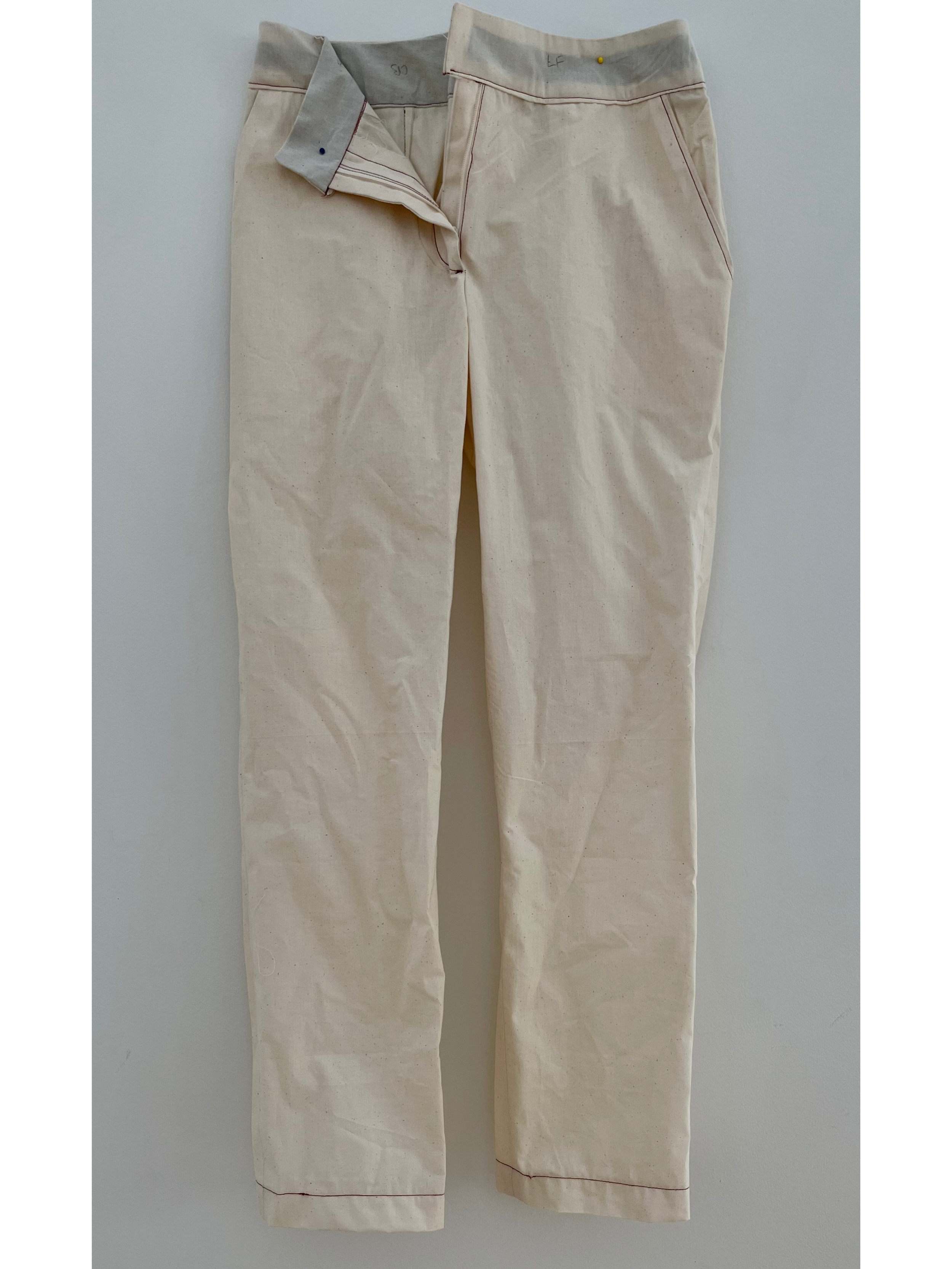 Pant construction, Fall 2025, Cotton muslin