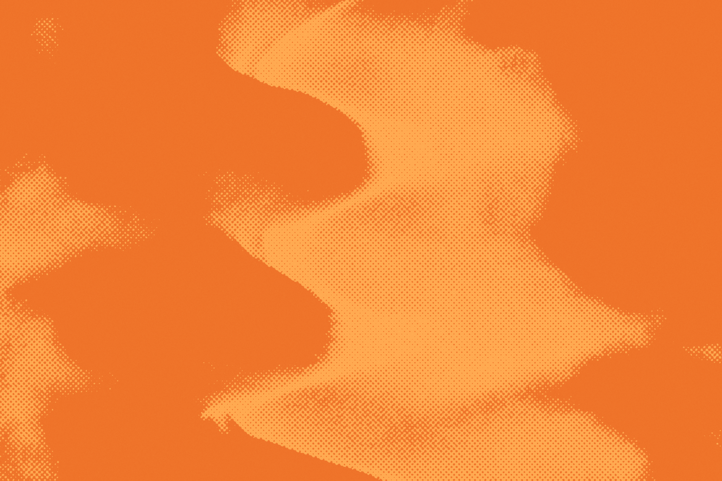 Abstract orange and yellow halftone pattern.