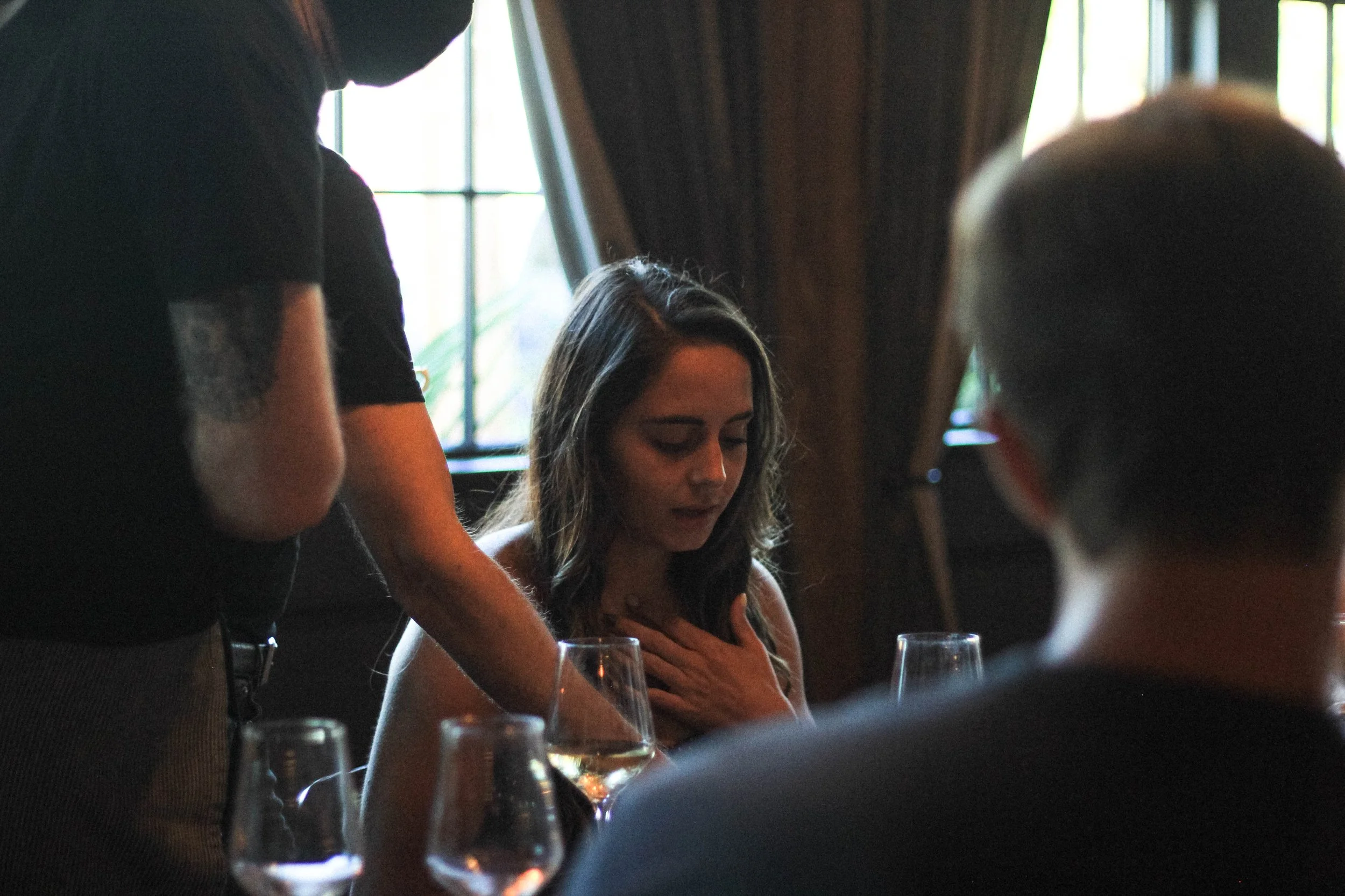 guest breath taken by special dinner event photography by Caleb quire