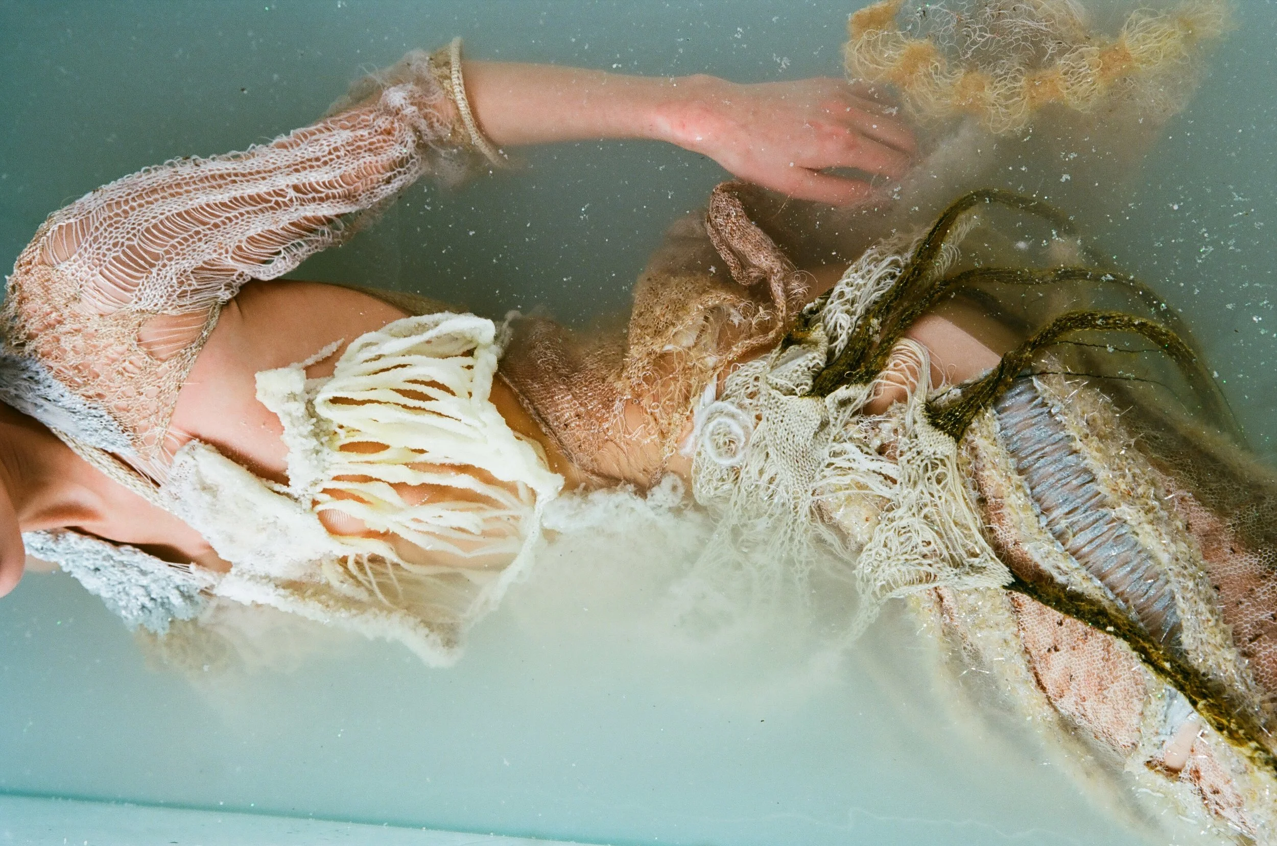 Freja Jiahui Ye, a suit out of crystal.