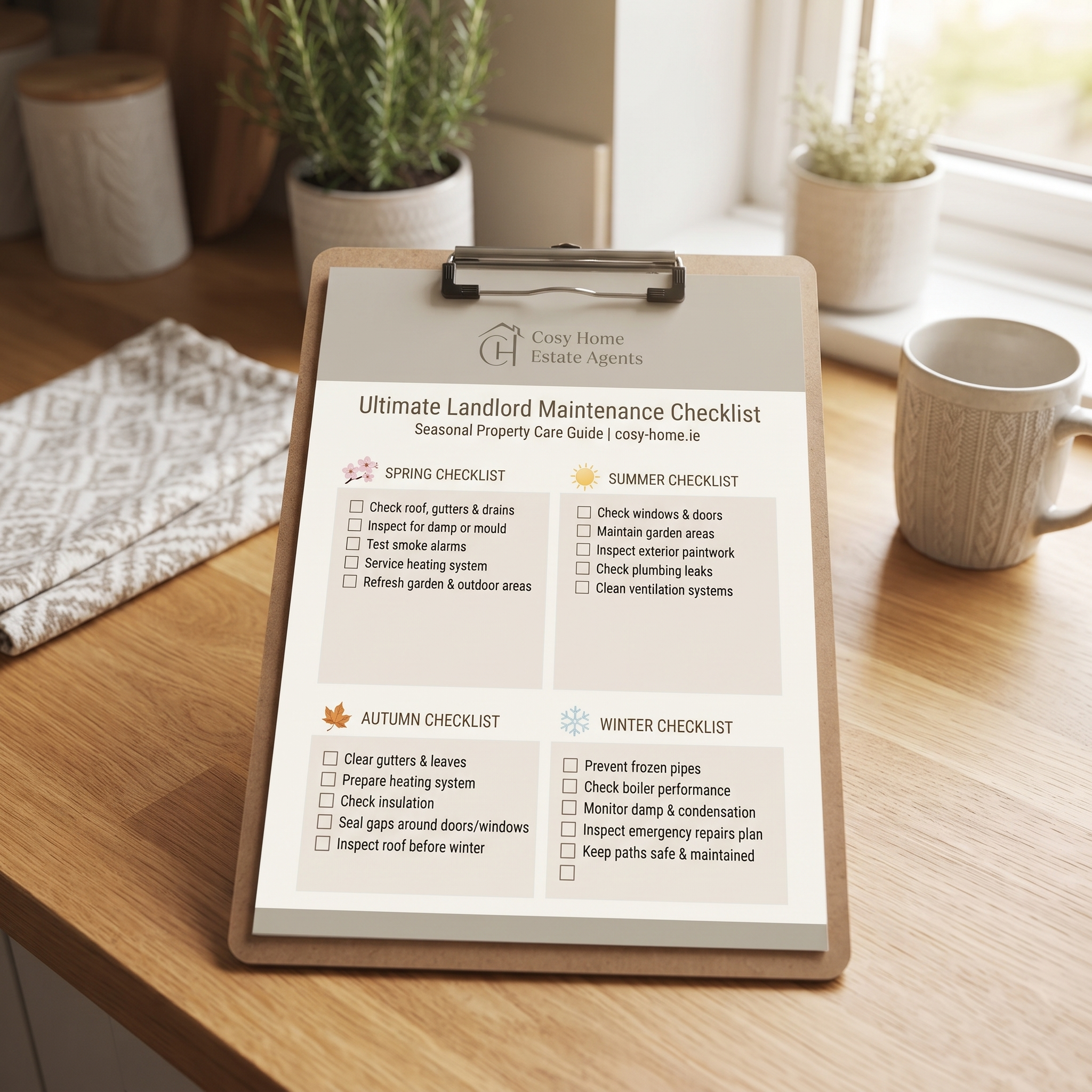Summer Property Maintenance Checklist for Galway Landlords