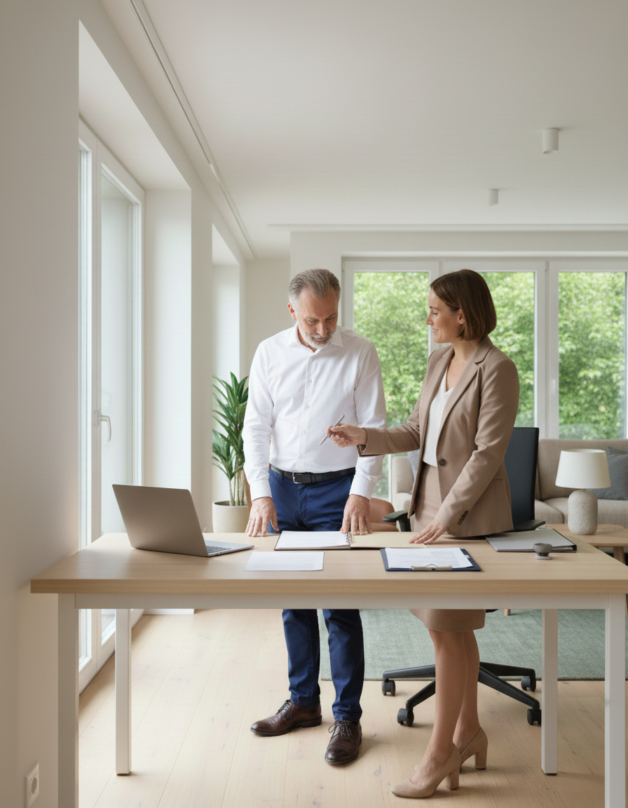 Estate agents Galway preparing lease agreements and managing tenancy documentation.