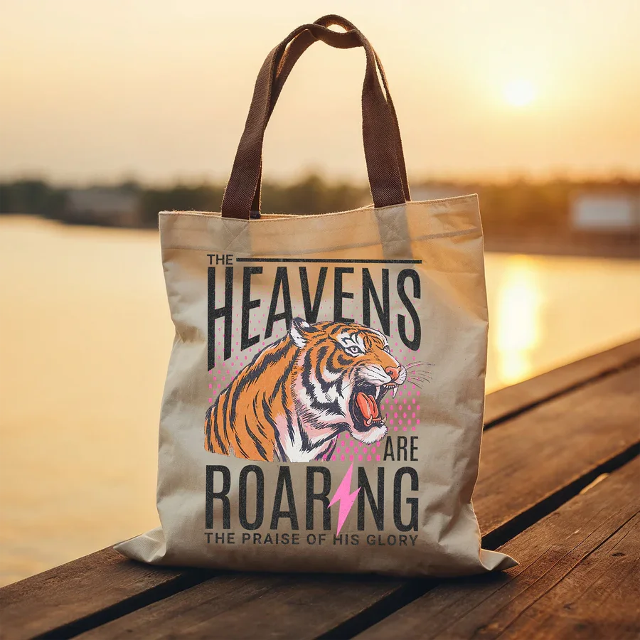 Heavens_are_Roaring_80s_distress_tote.webp