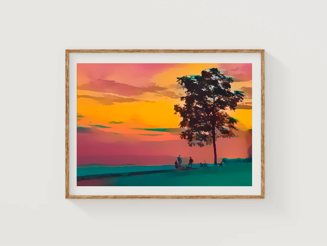 Sunset on the lake Framed.png